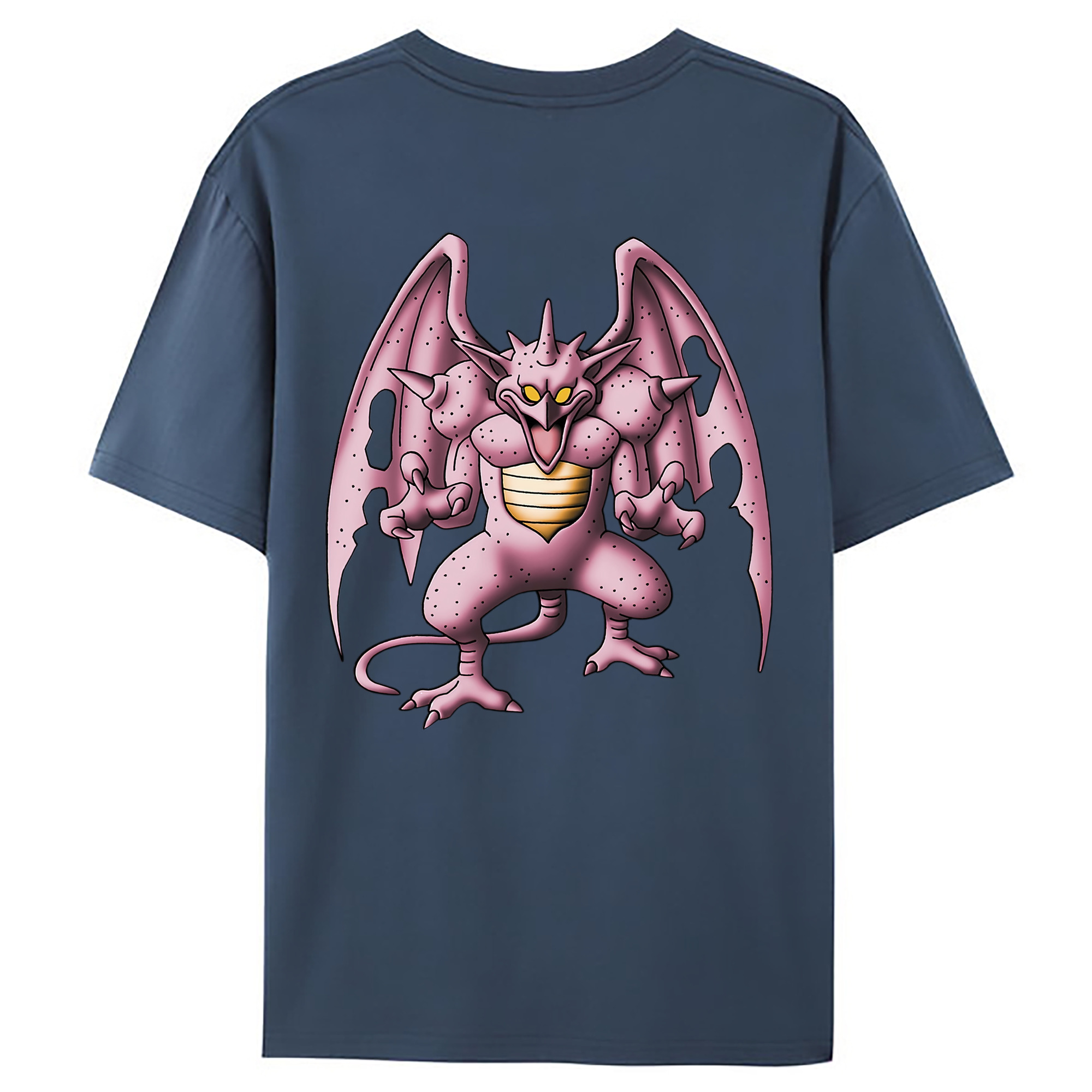 （画像用） ドラゴンクエスト Doragon Kuesuto Dragon Quest 綿100％ メンズ半袖Tシャツ（バックプリント） 通気性