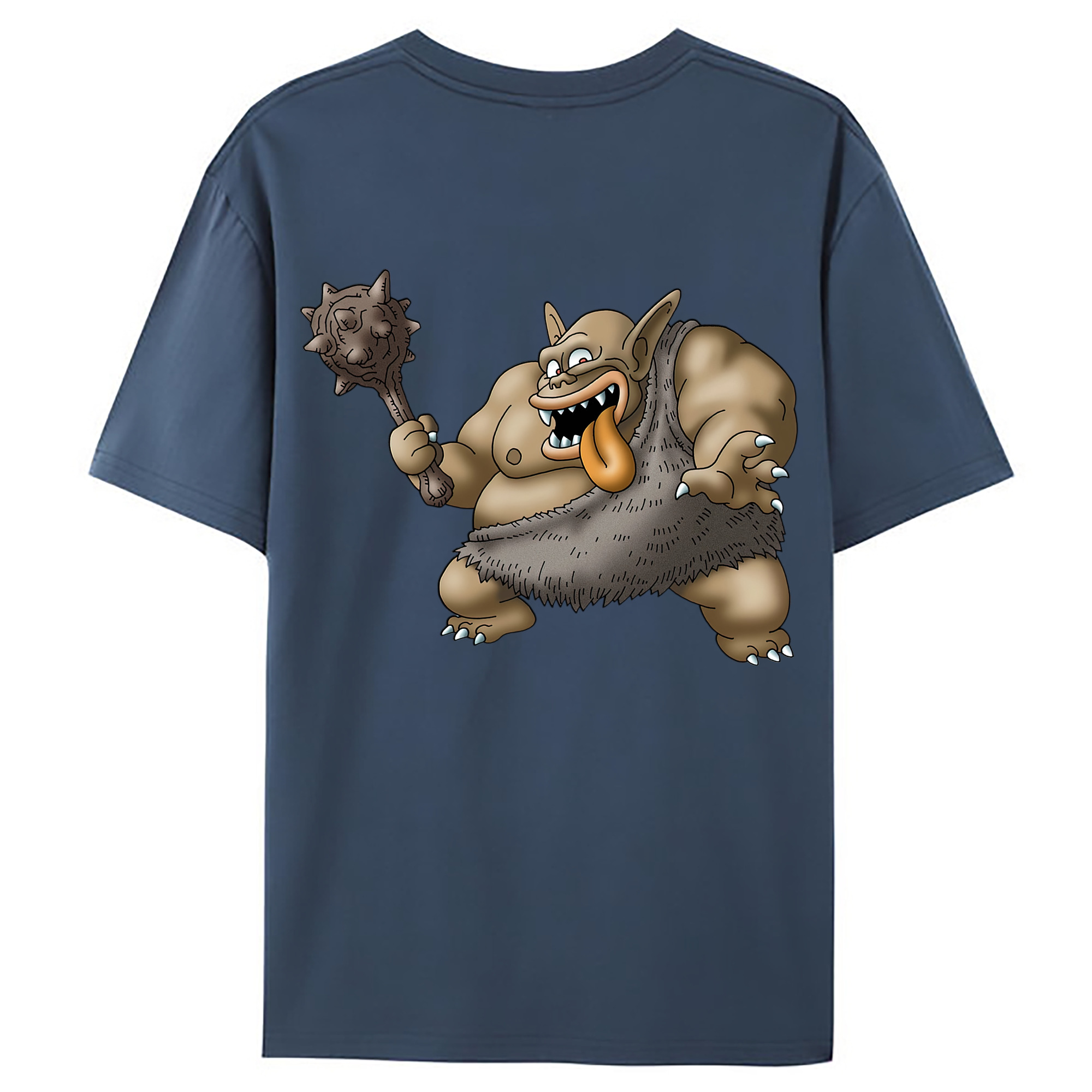 （画像用） ドラゴンクエスト Doragon Kuesuto Dragon Quest 綿100％ メンズ半袖Tシャツ（バックプリント） 通気性