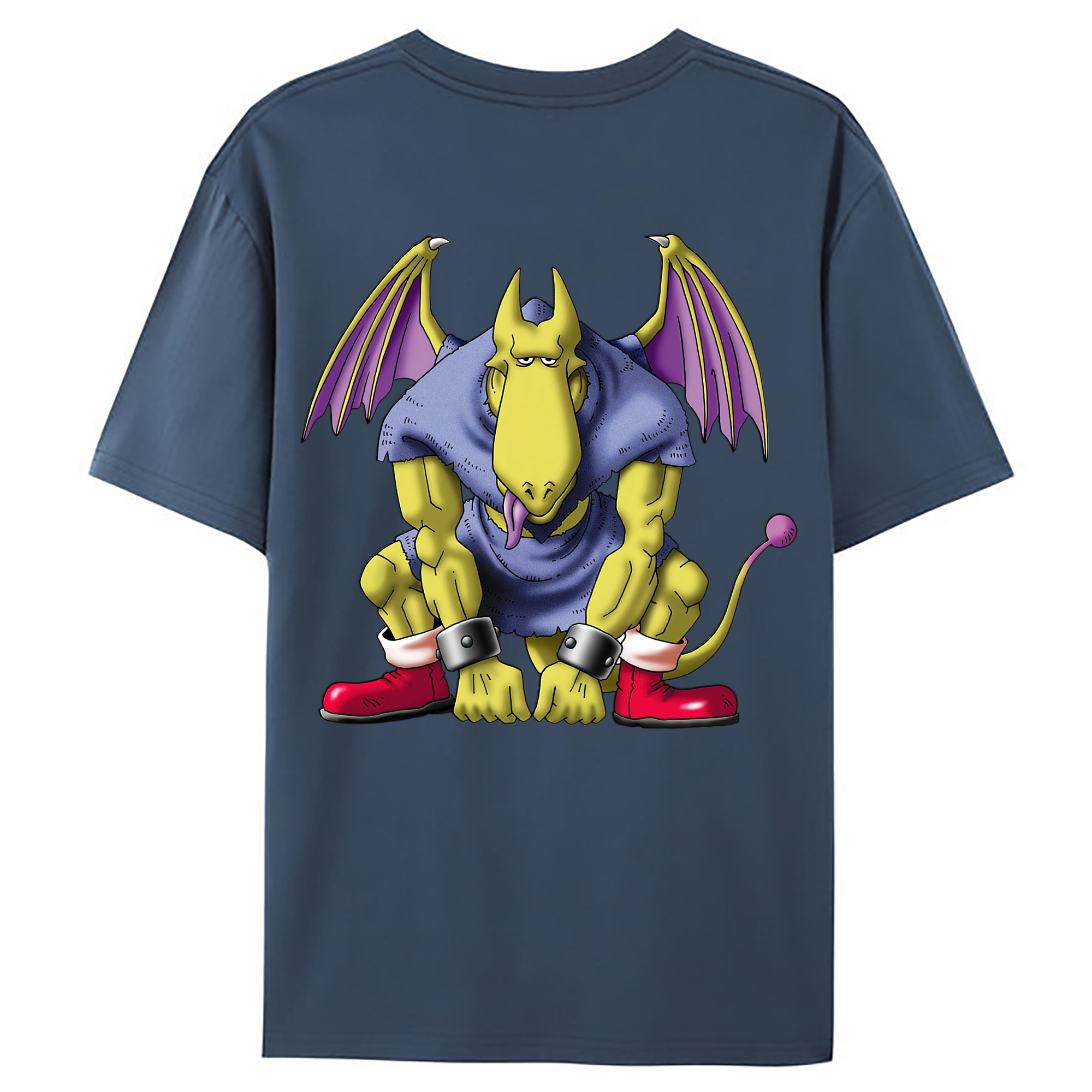 （画像用） ドラゴンクエスト Doragon Kuesuto Dragon Quest 綿100％ メンズ半袖Tシャツ（バックプリント） 通気性