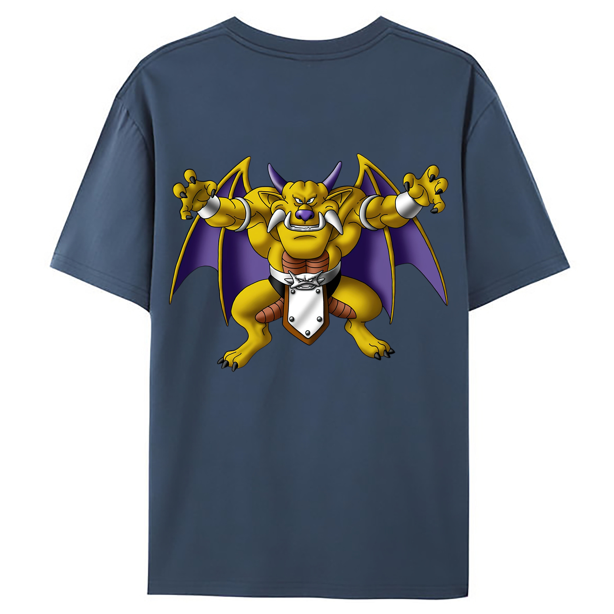 （画像用） ドラゴンクエスト Doragon Kuesuto Dragon Quest 綿100％ メンズ半袖Tシャツ（バックプリント） 通気性