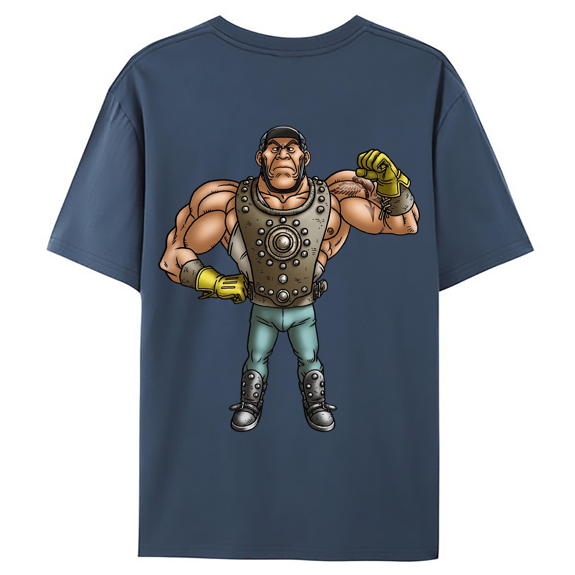 （画像用） ドラゴンクエスト Doragon Kuesuto Dragon Quest 綿100％ メンズ半袖Tシャツ（バックプリント） 通気性