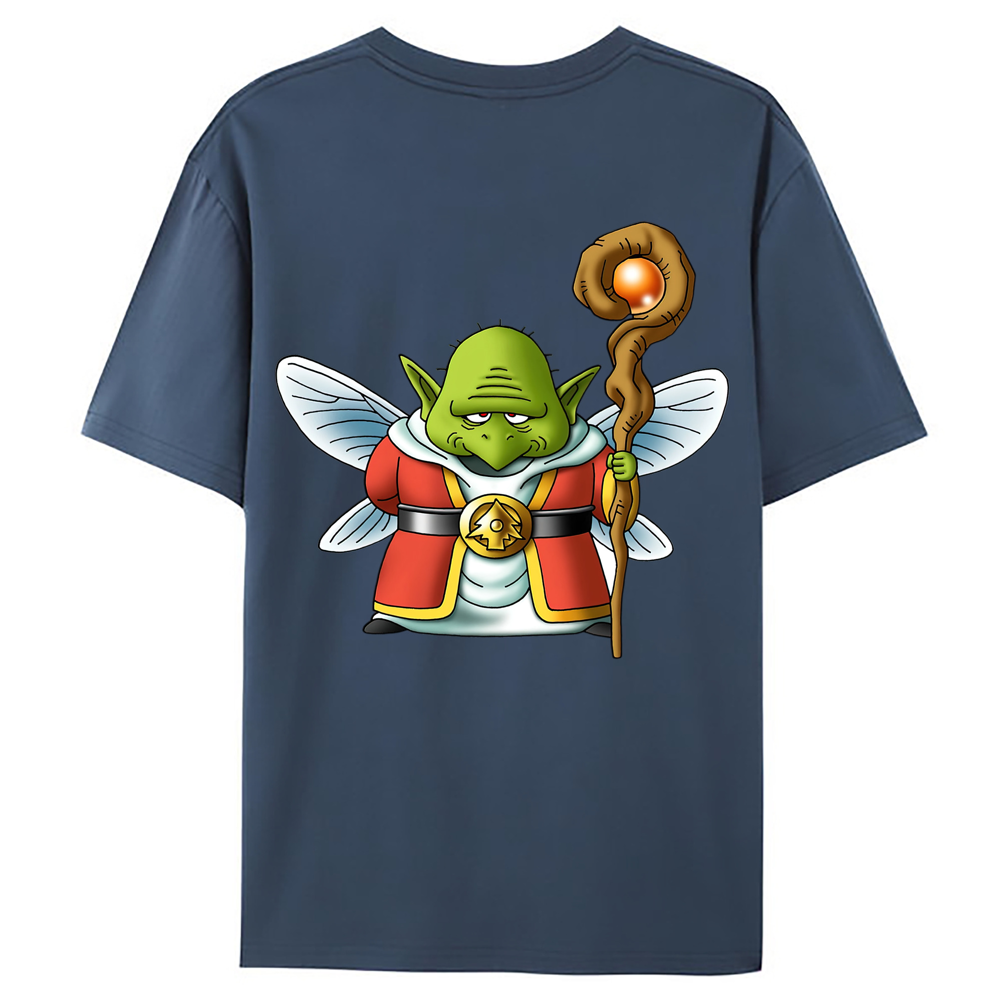 （画像用） ドラゴンクエスト Doragon Kuesuto Dragon Quest 綿100％ メンズ半袖Tシャツ（バックプリント） 通気性
