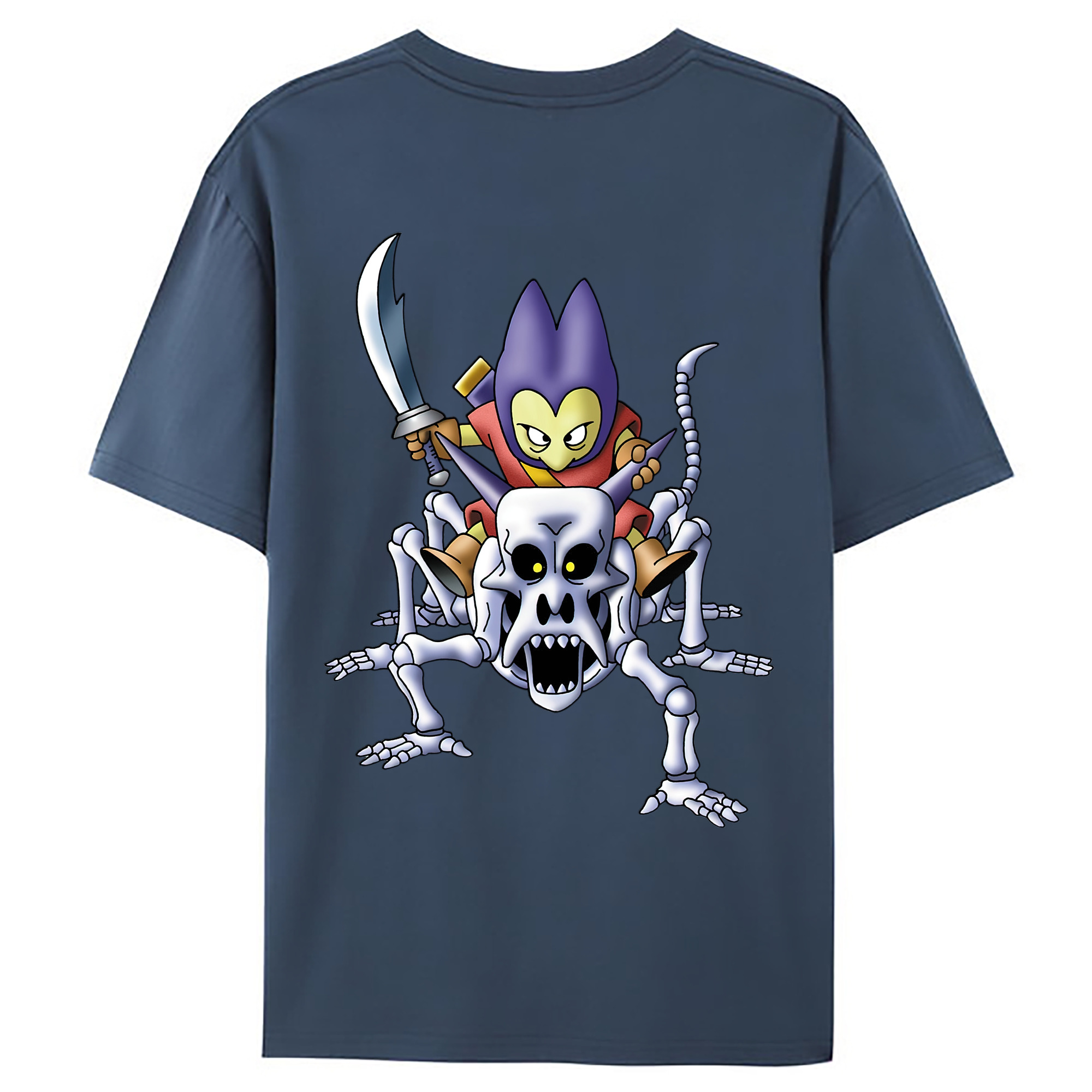 （画像用） ドラゴンクエスト Doragon Kuesuto Dragon Quest 綿100％ メンズ半袖Tシャツ（バックプリント） 通気性
