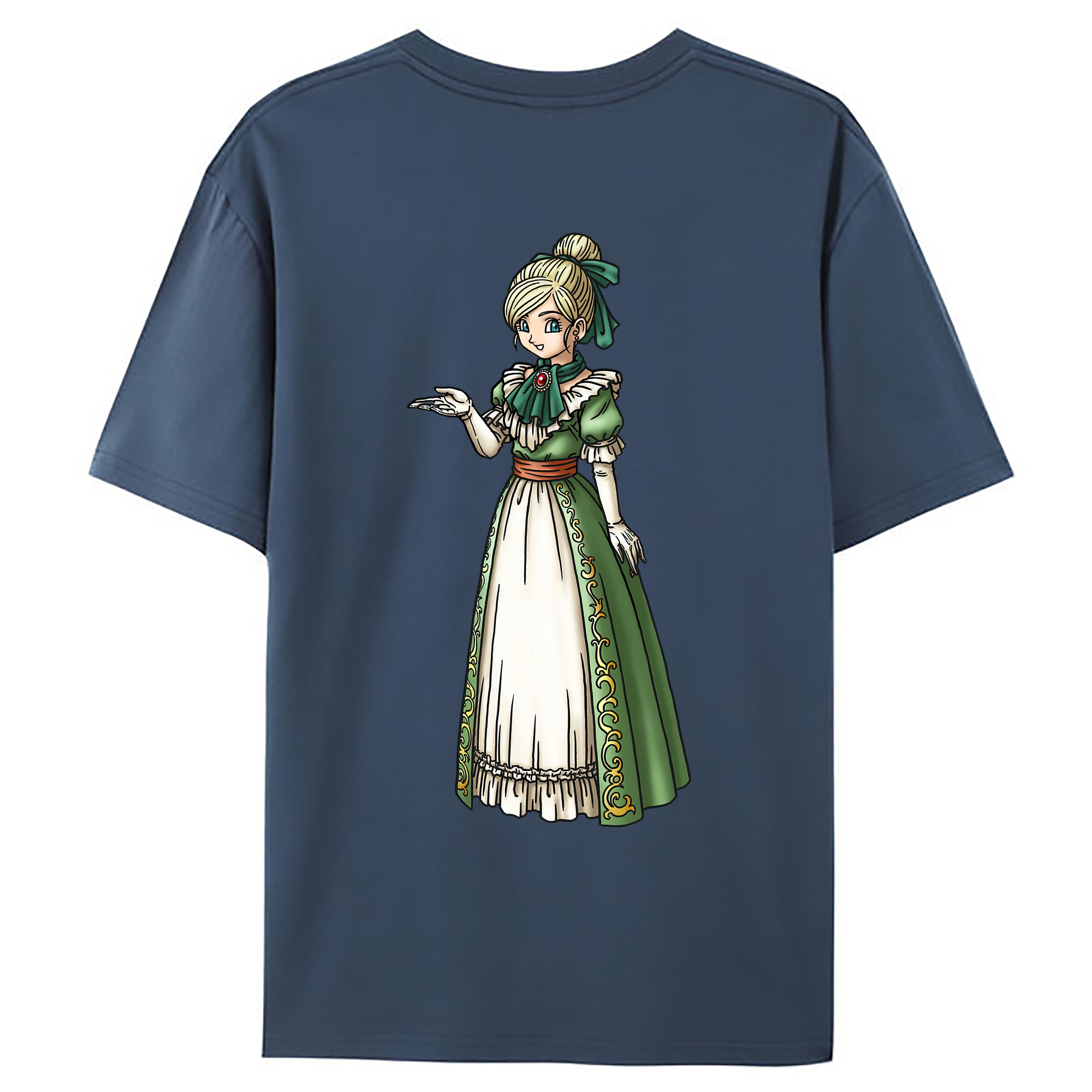 （画像用） ドラゴンクエスト Doragon Kuesuto Dragon Quest 綿100％ メンズ半袖Tシャツ（バックプリント） 通気性
