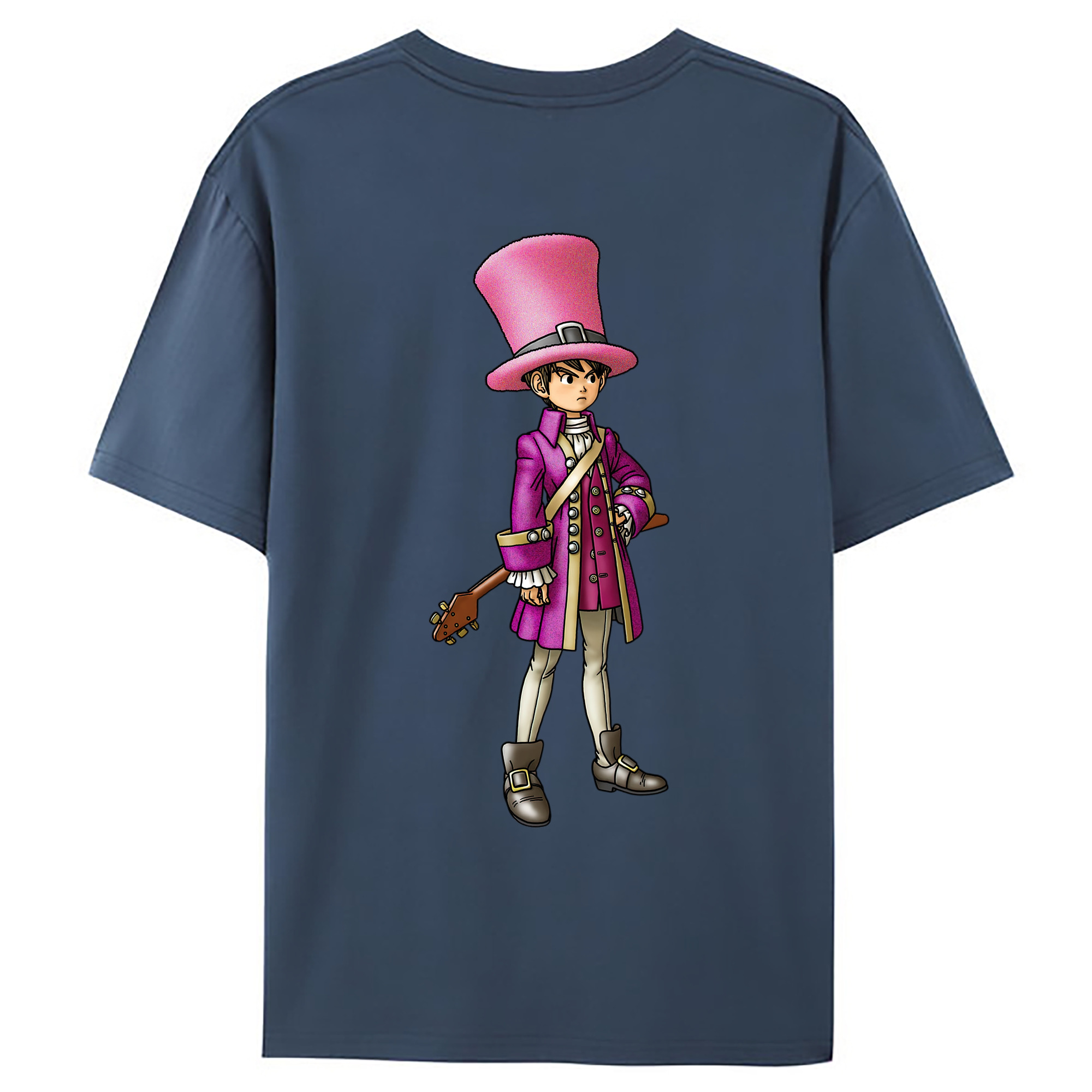 （画像用） ドラゴンクエスト Doragon Kuesuto Dragon Quest 綿100％ メンズ半袖Tシャツ（バックプリント） 通気性
