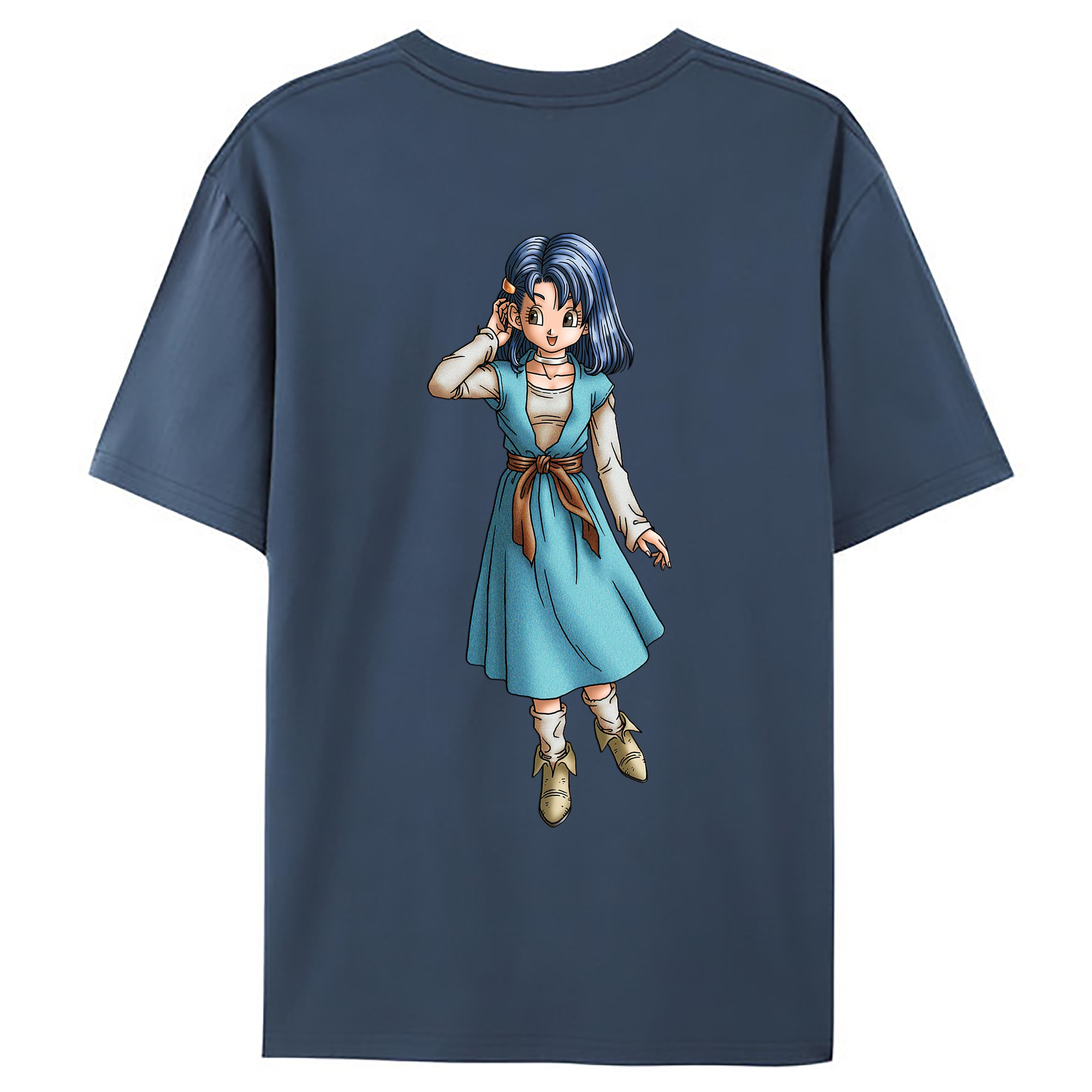 （画像用） ドラゴンクエスト Doragon Kuesuto Dragon Quest 綿100％ メンズ半袖Tシャツ（バックプリント） 通気性