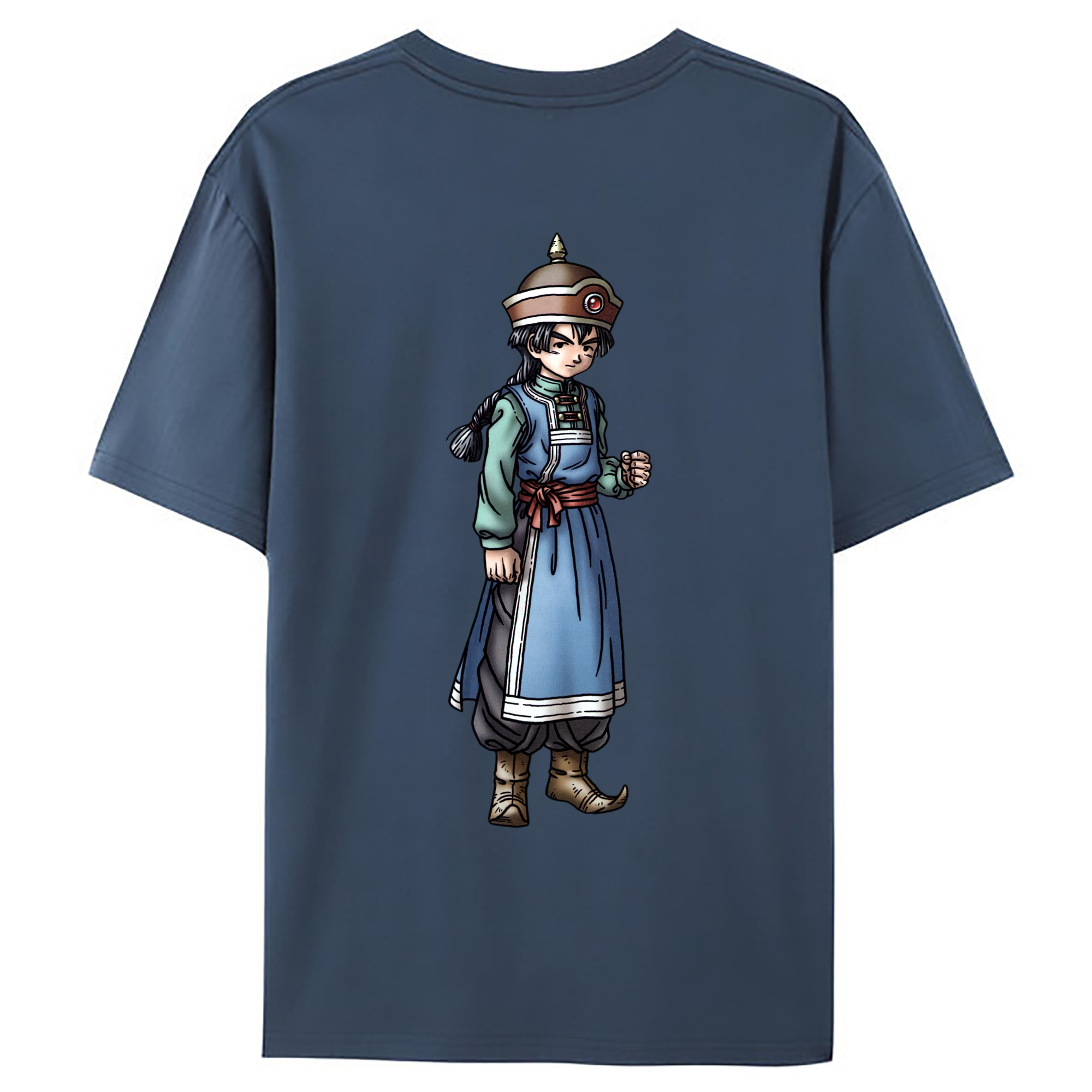 （画像用） ドラゴンクエスト Doragon Kuesuto Dragon Quest 綿100％ メンズ半袖Tシャツ（バックプリント） 通気性
