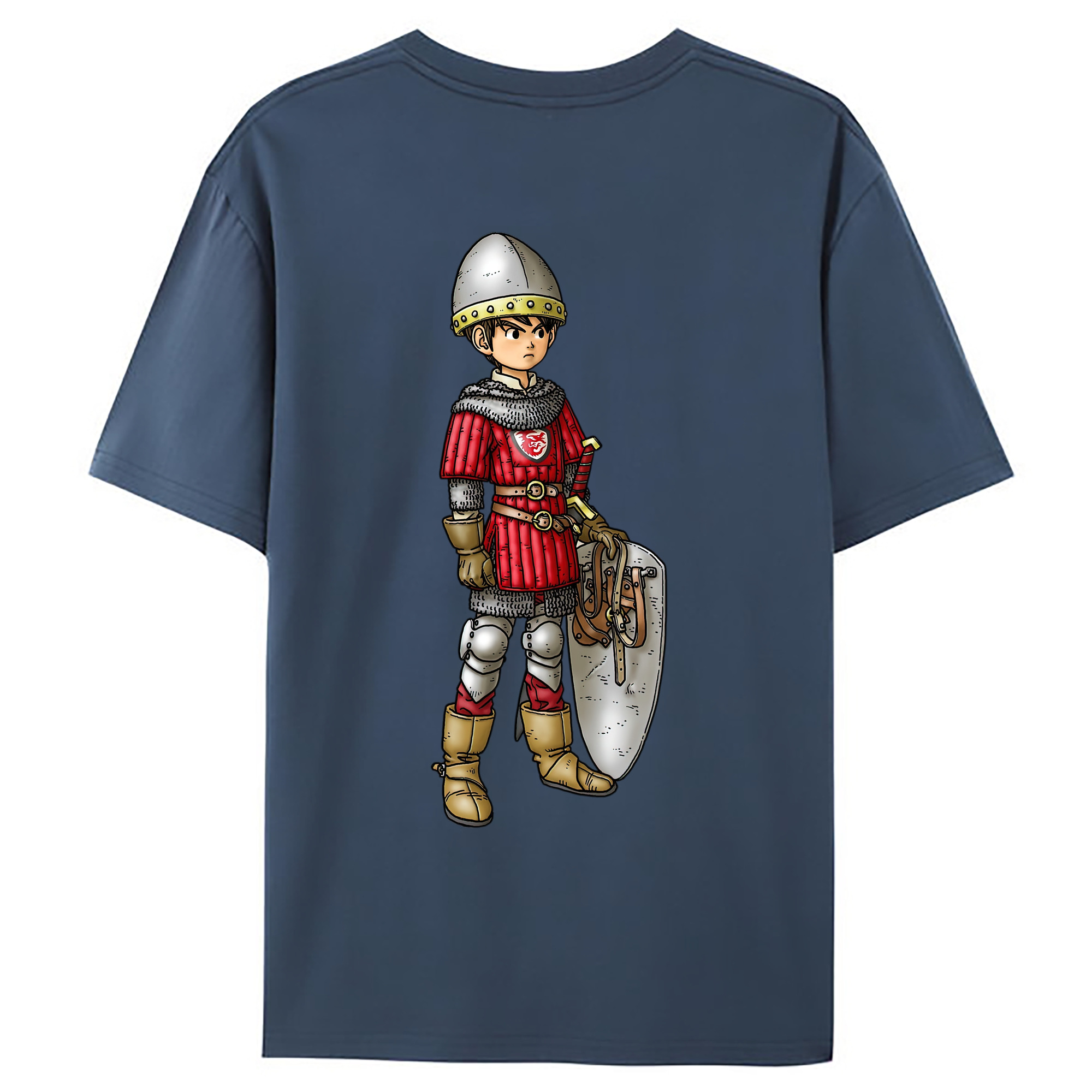 （画像用） ドラゴンクエスト Doragon Kuesuto Dragon Quest 綿100％ メンズ半袖Tシャツ（バックプリント） 通気性