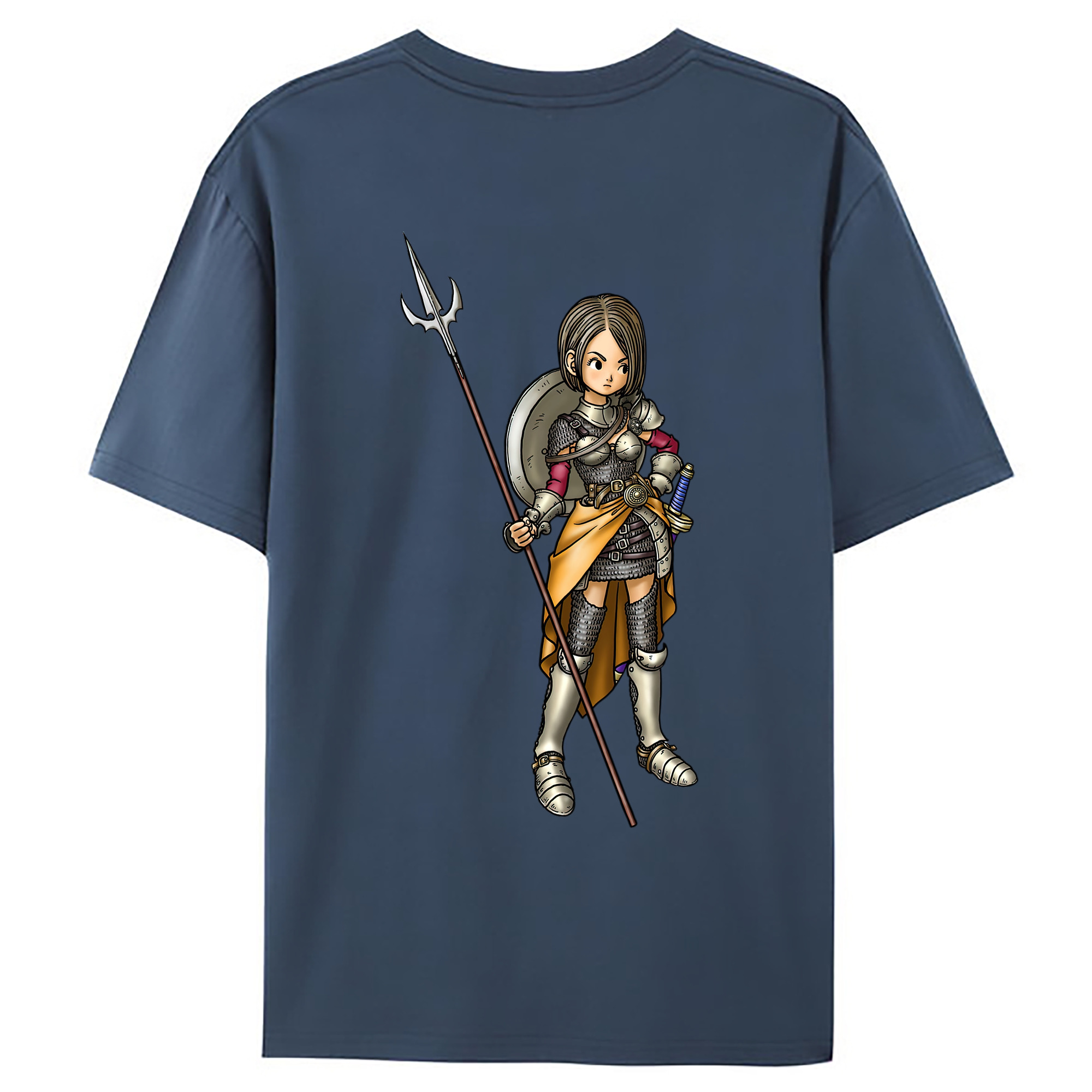 （画像用） ドラゴンクエスト Doragon Kuesuto Dragon Quest 綿100％ メンズ半袖Tシャツ（バックプリント） 通気性