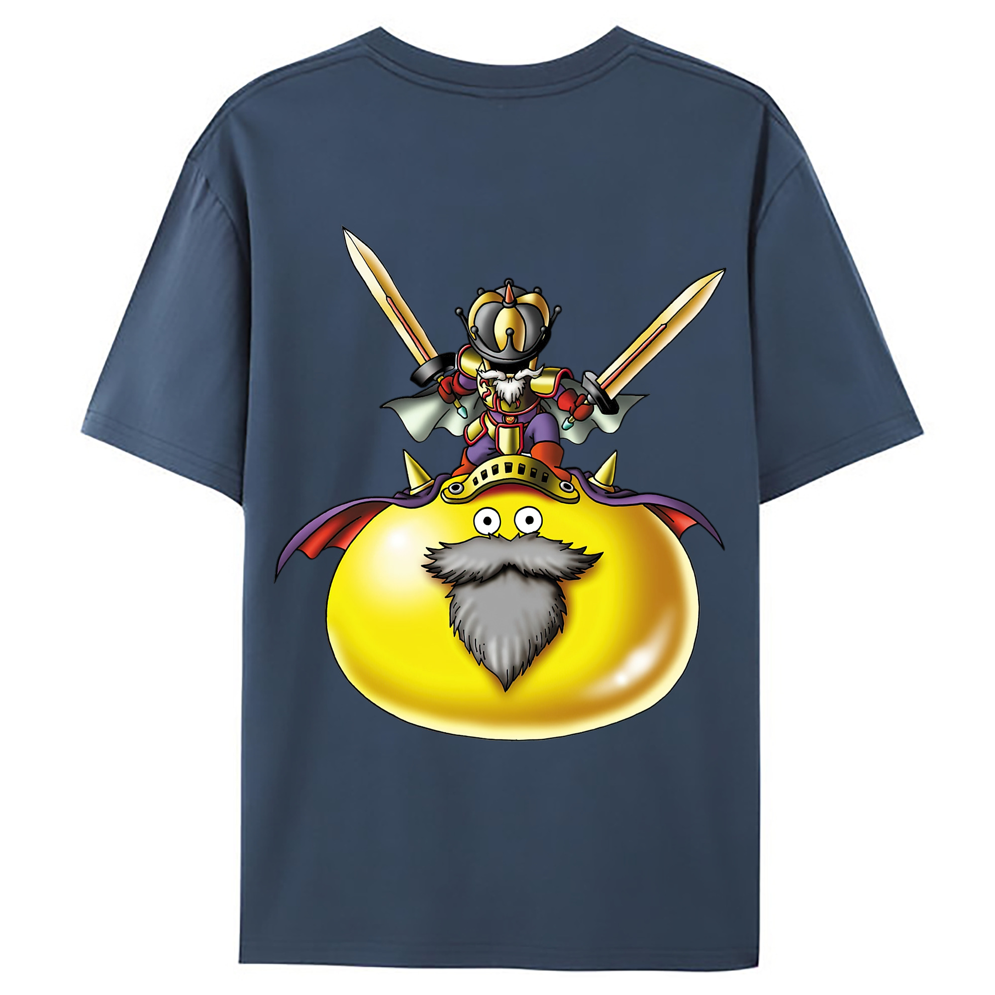 （画像用） ドラゴンクエスト Doragon Kuesuto Dragon Quest 綿100％ メンズ半袖Tシャツ（バックプリント） 通気性