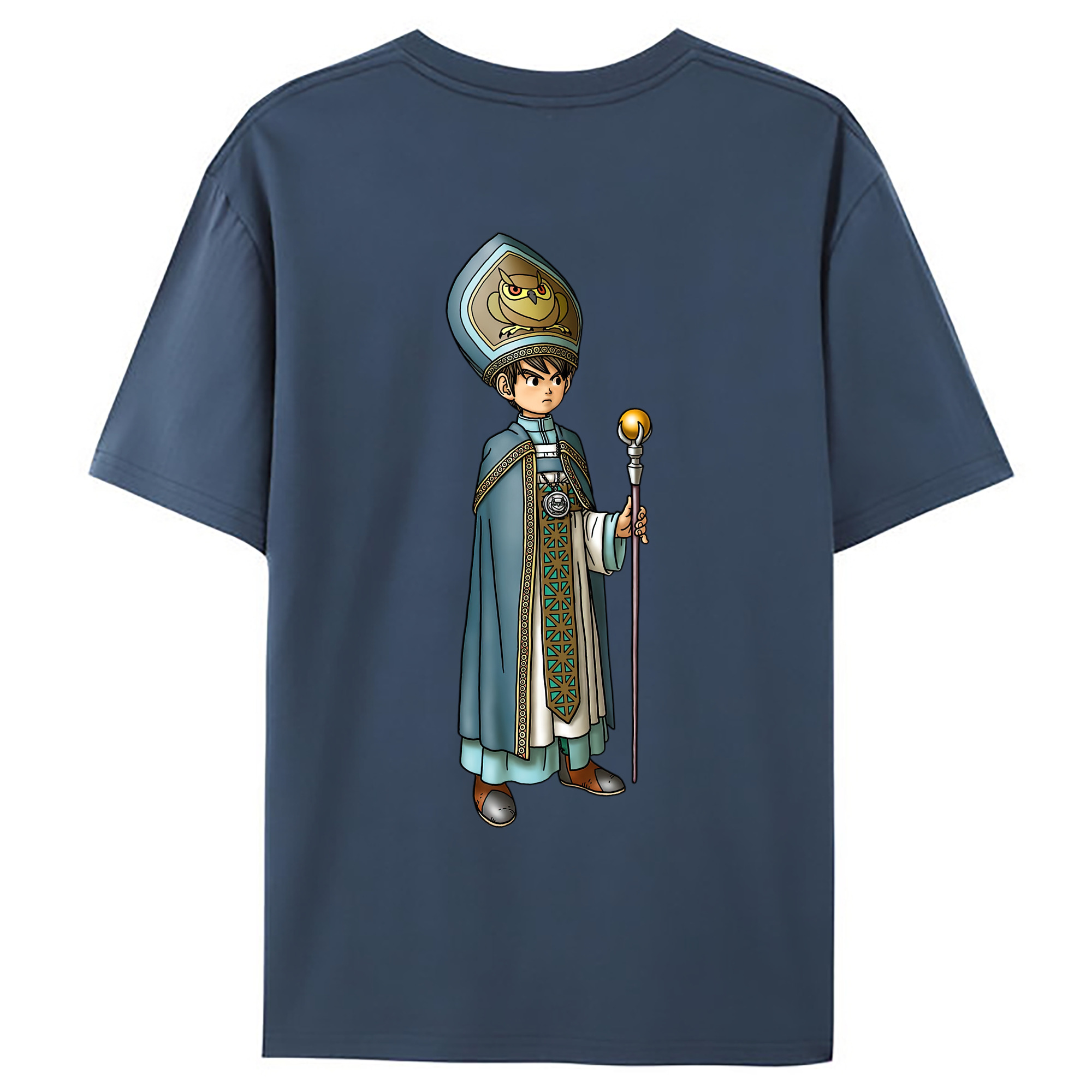 （画像用） ドラゴンクエスト Doragon Kuesuto Dragon Quest 綿100％ メンズ半袖Tシャツ（バックプリント） 通気性