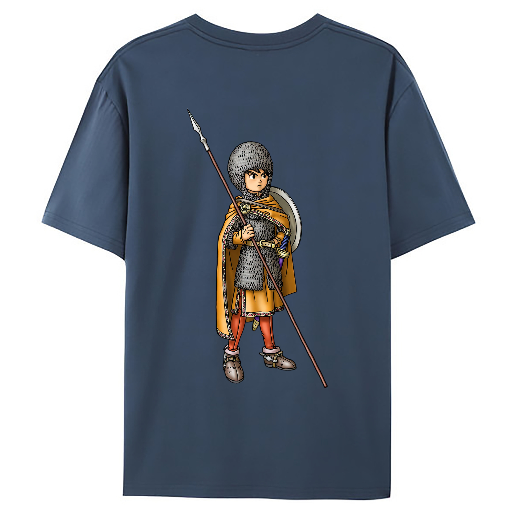 （画像用） ドラゴンクエスト Doragon Kuesuto Dragon Quest 綿100％ メンズ半袖Tシャツ（バックプリント） 通気性