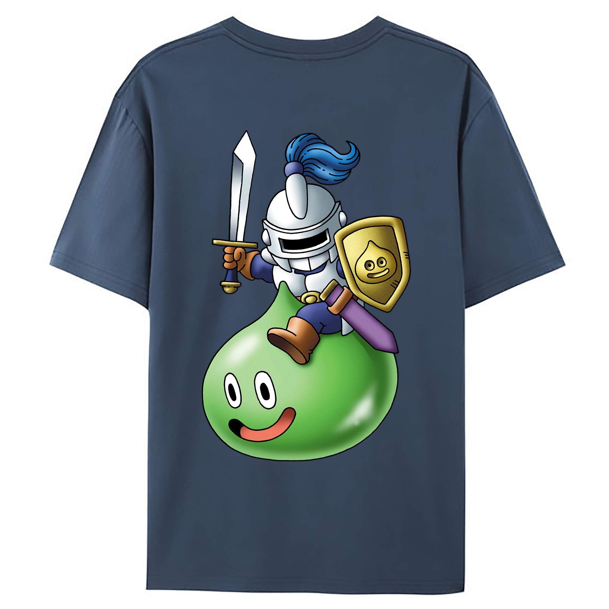（画像用） ドラゴンクエスト Doragon Kuesuto Dragon Quest 綿100％ メンズ半袖Tシャツ（バックプリント） 通気性