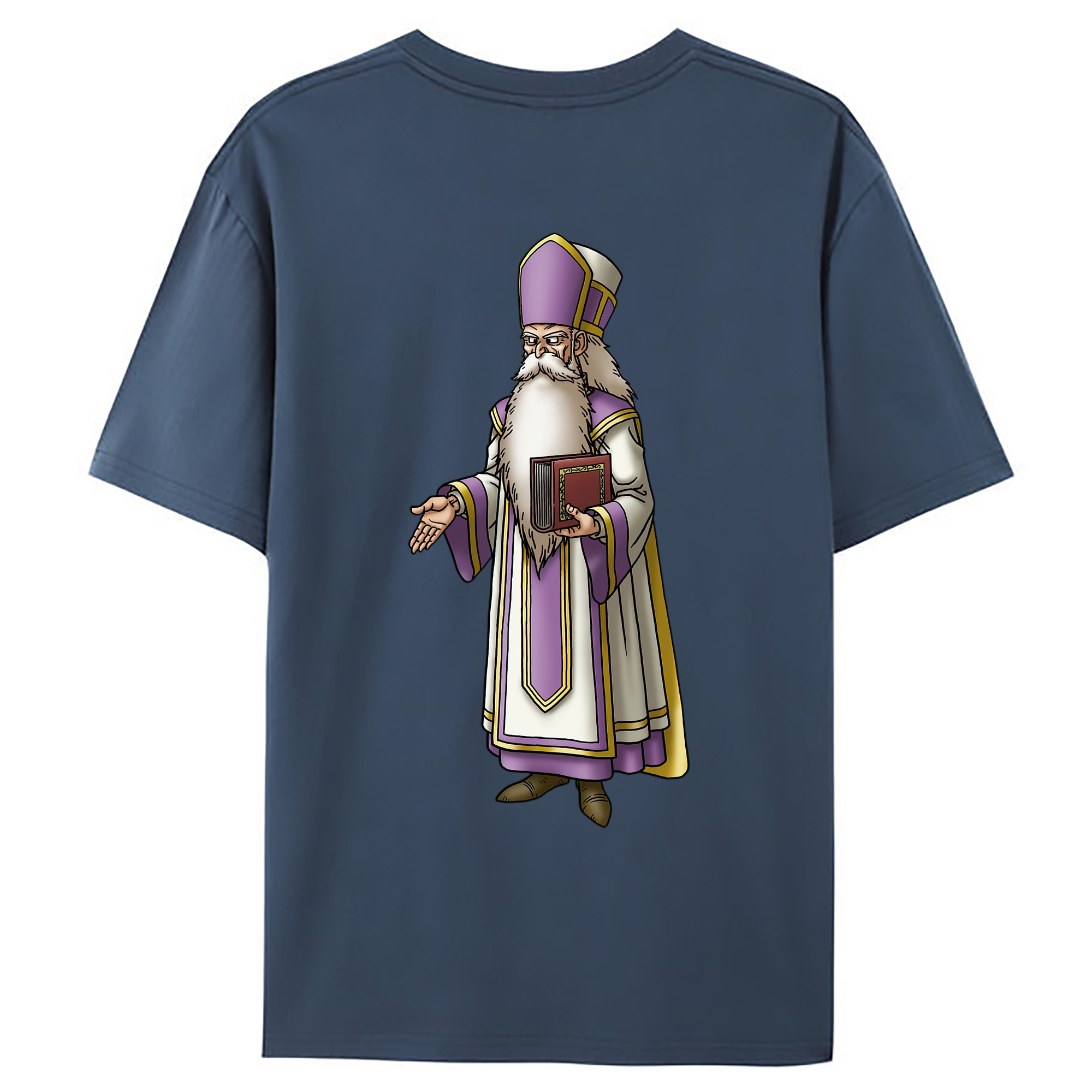 （画像用） ドラゴンクエスト Doragon Kuesuto Dragon Quest 綿100％ メンズ半袖Tシャツ（バックプリント） 通気性