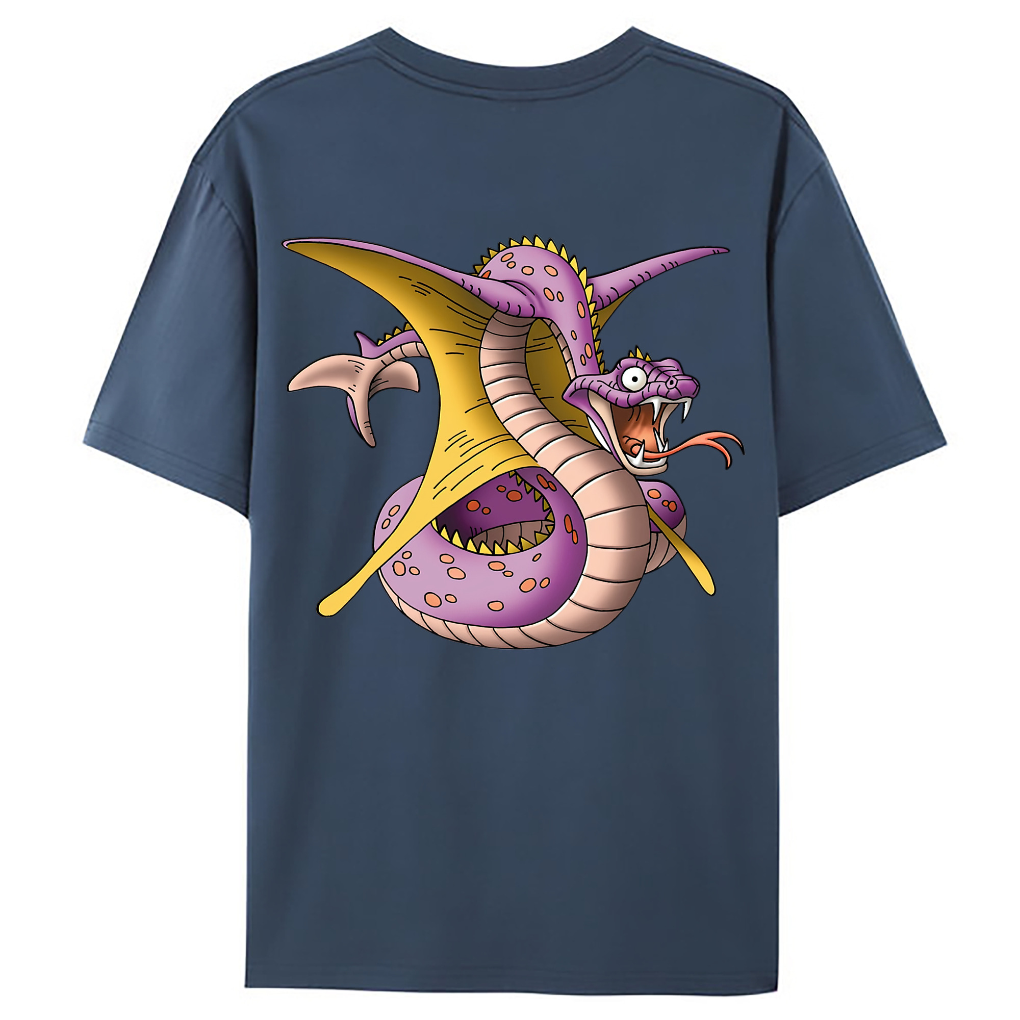 （画像用） ドラゴンクエスト Doragon Kuesuto Dragon Quest 綿100％ メンズ半袖Tシャツ（バックプリント） 通気性