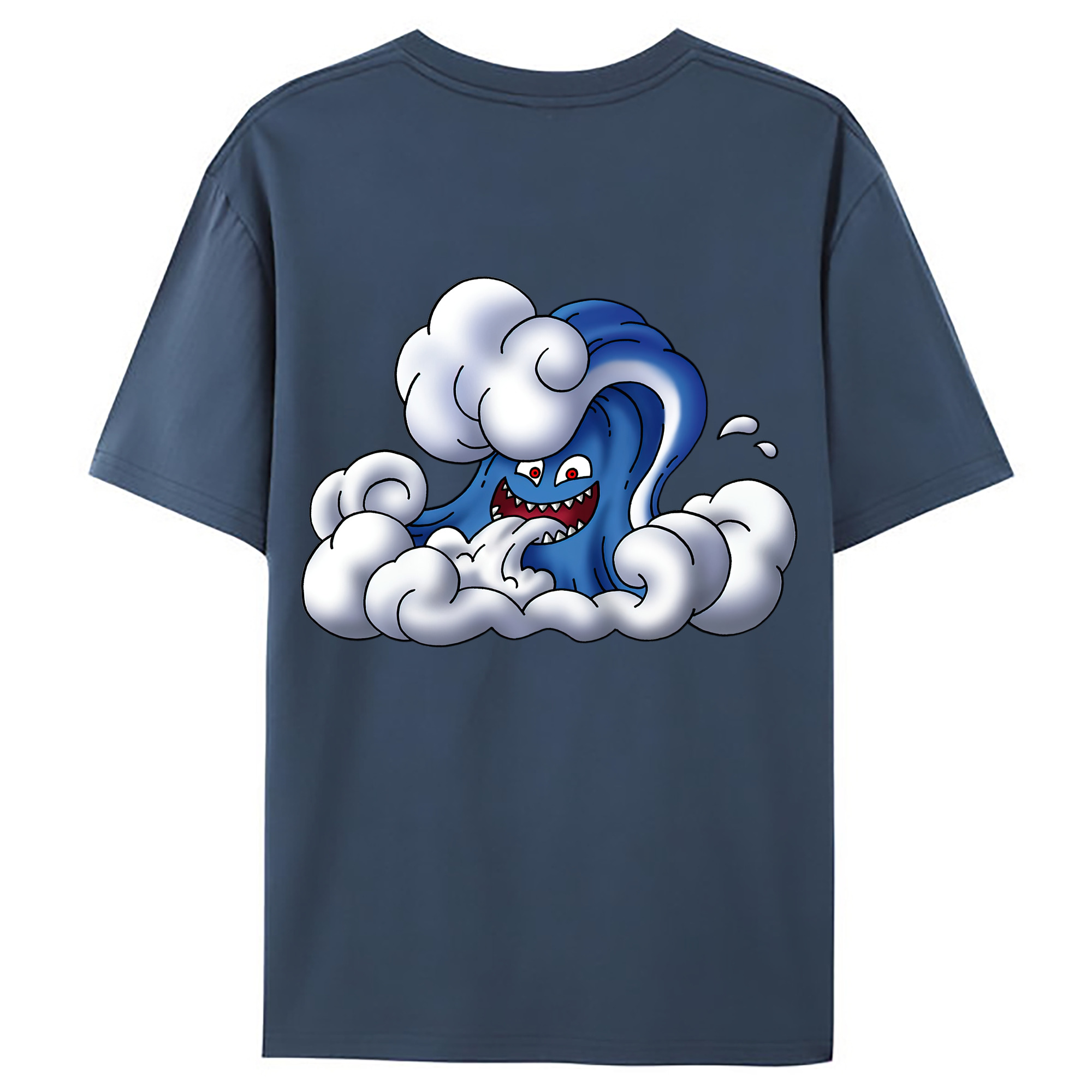 （画像用） ドラゴンクエスト Doragon Kuesuto Dragon Quest 綿100％ メンズ半袖Tシャツ（バックプリント） 通気性