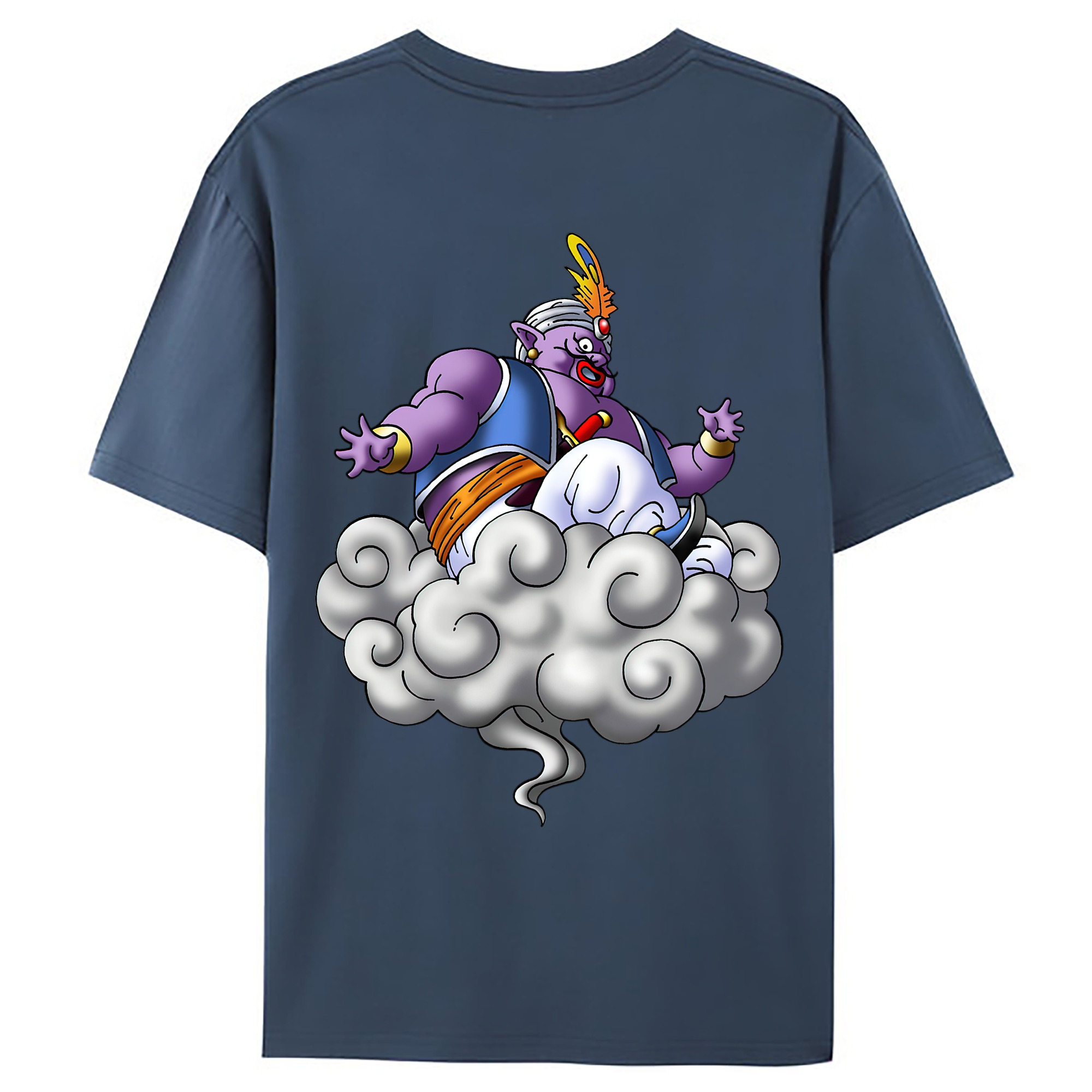 （画像用） ドラゴンクエスト Doragon Kuesuto Dragon Quest 綿100％ メンズ半袖Tシャツ（バックプリント） 通気性