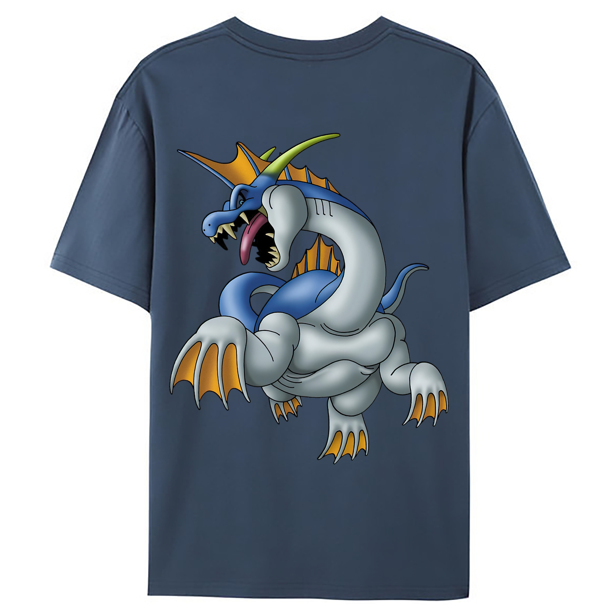 （画像用） ドラゴンクエスト Doragon Kuesuto Dragon Quest 綿100％ メンズ半袖Tシャツ（バックプリント） 通気性
