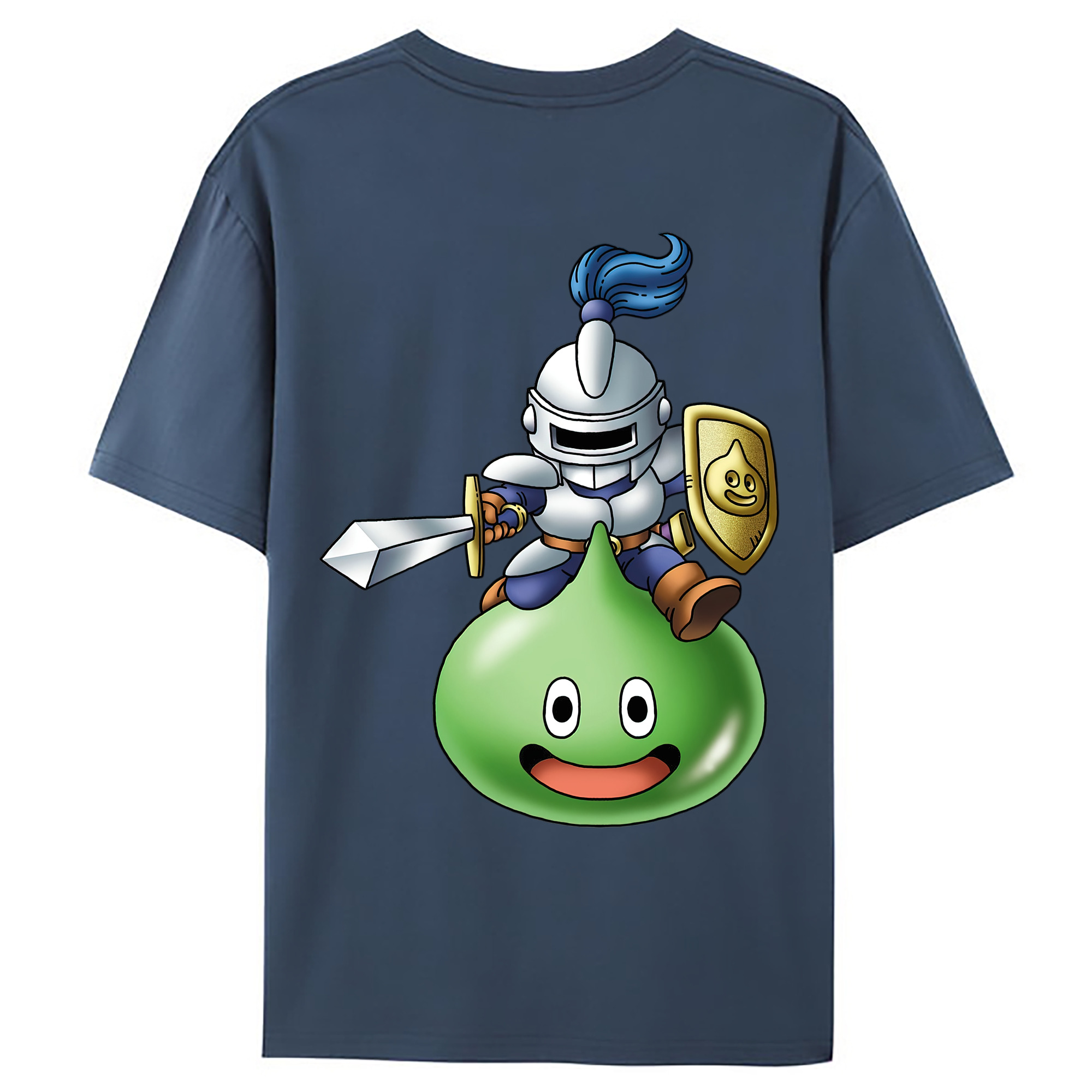 （画像用） ドラゴンクエスト Doragon Kuesuto Dragon Quest 綿100％ メンズ半袖Tシャツ（バックプリント） 通気性