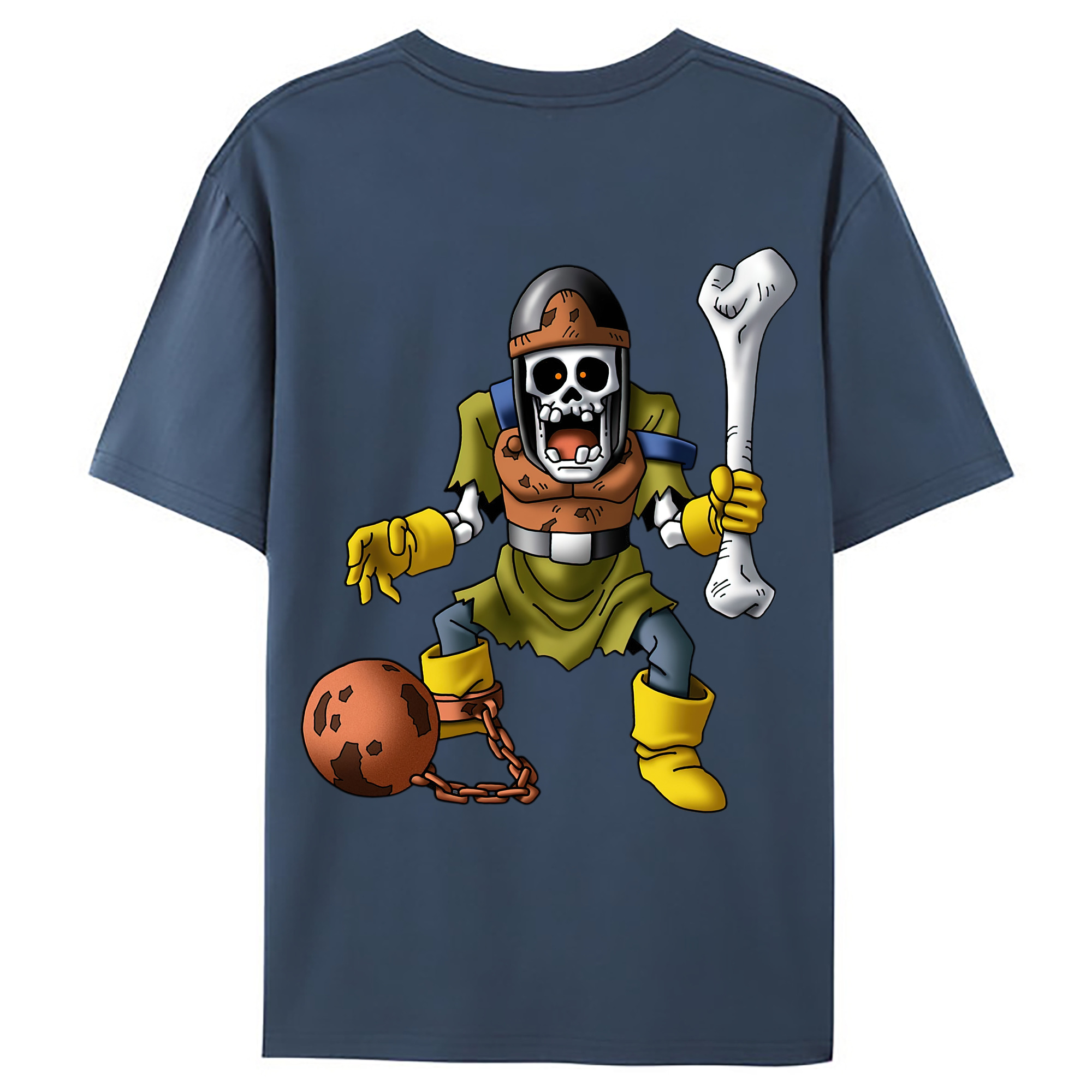 （画像用） ドラゴンクエスト Doragon Kuesuto Dragon Quest 綿100％ メンズ半袖Tシャツ（バックプリント） 通気性