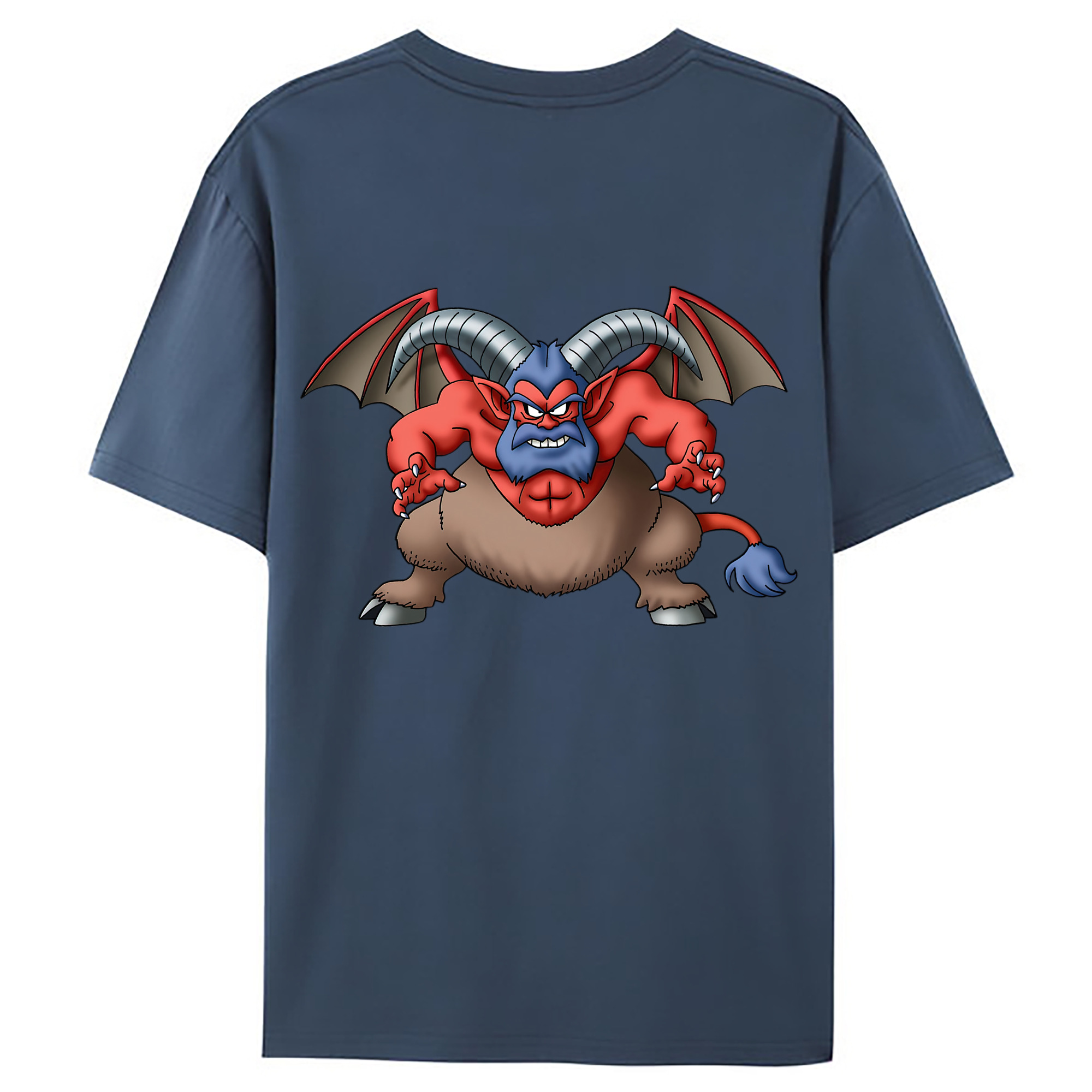 （画像用） ドラゴンクエスト Doragon Kuesuto Dragon Quest 綿100％ メンズ半袖Tシャツ（バックプリント） 通気性