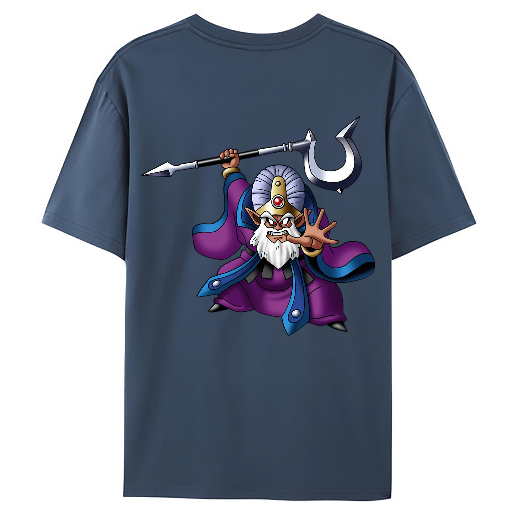 （画像用） ドラゴンクエスト Doragon Kuesuto Dragon Quest 綿100％ メンズ半袖Tシャツ（バックプリント） 通気性
