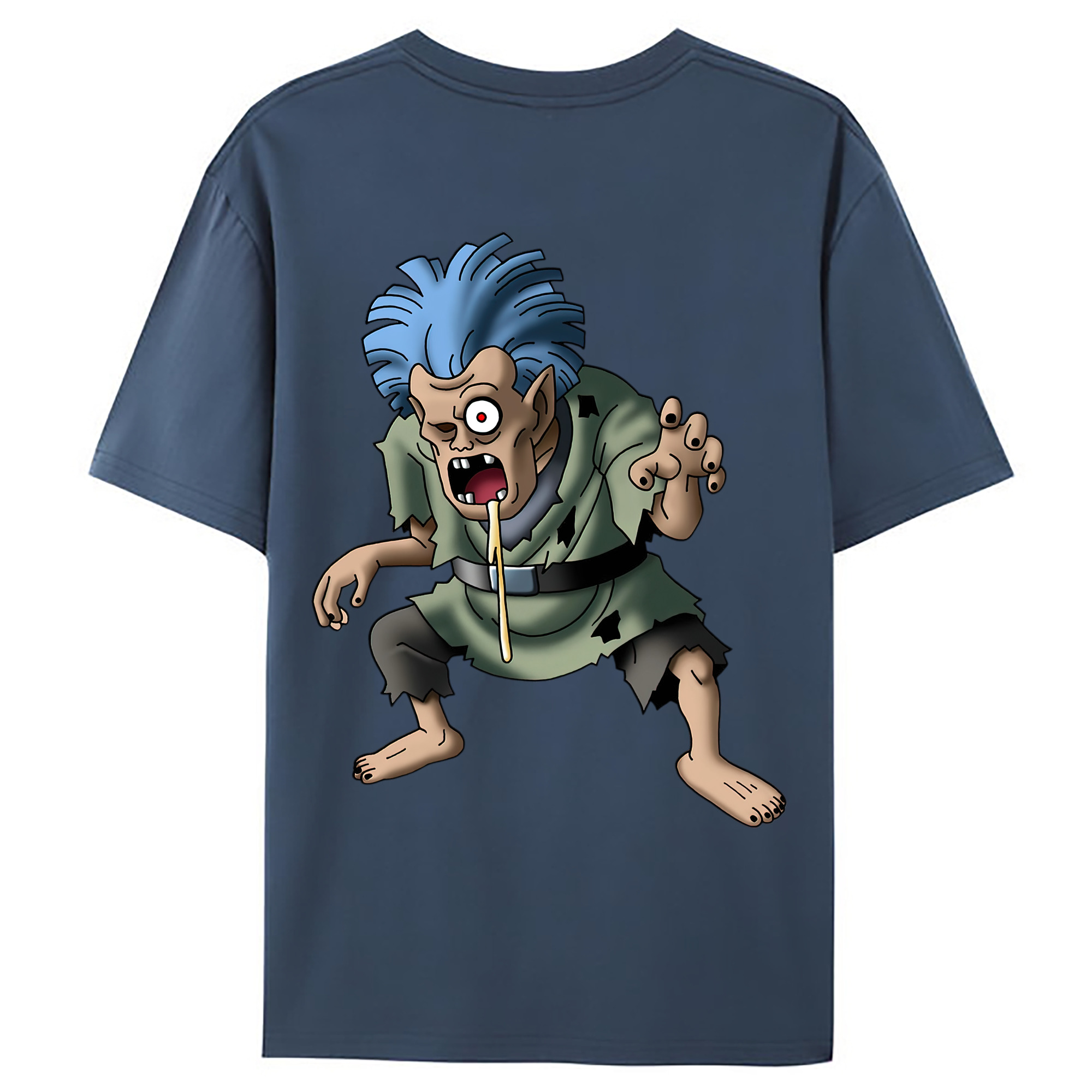 （画像用） ドラゴンクエスト Doragon Kuesuto Dragon Quest 綿100％ メンズ半袖Tシャツ（バックプリント） 通気性