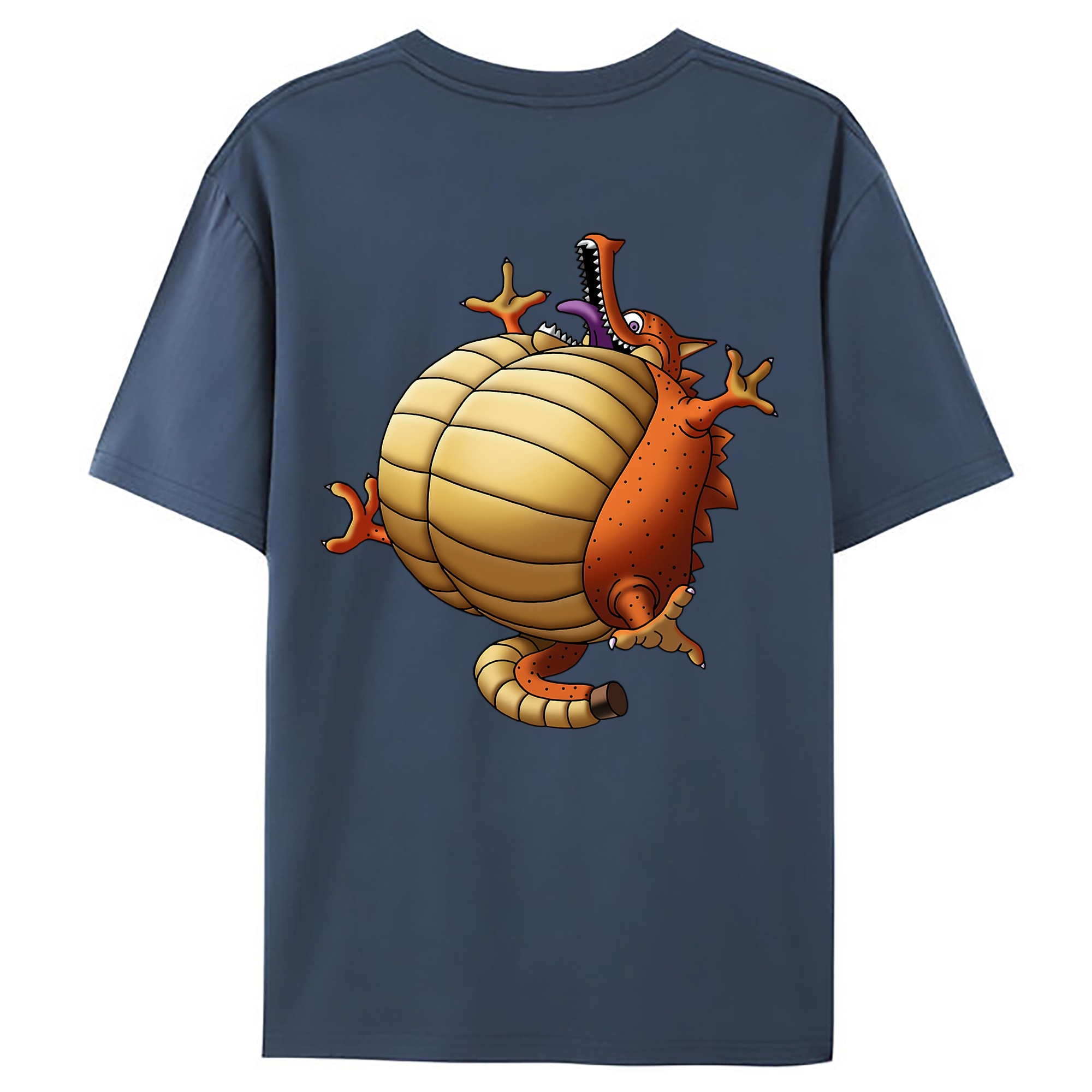 （画像用） ドラゴンクエスト Doragon Kuesuto Dragon Quest 綿100％ メンズ半袖Tシャツ（バックプリント） 通気性