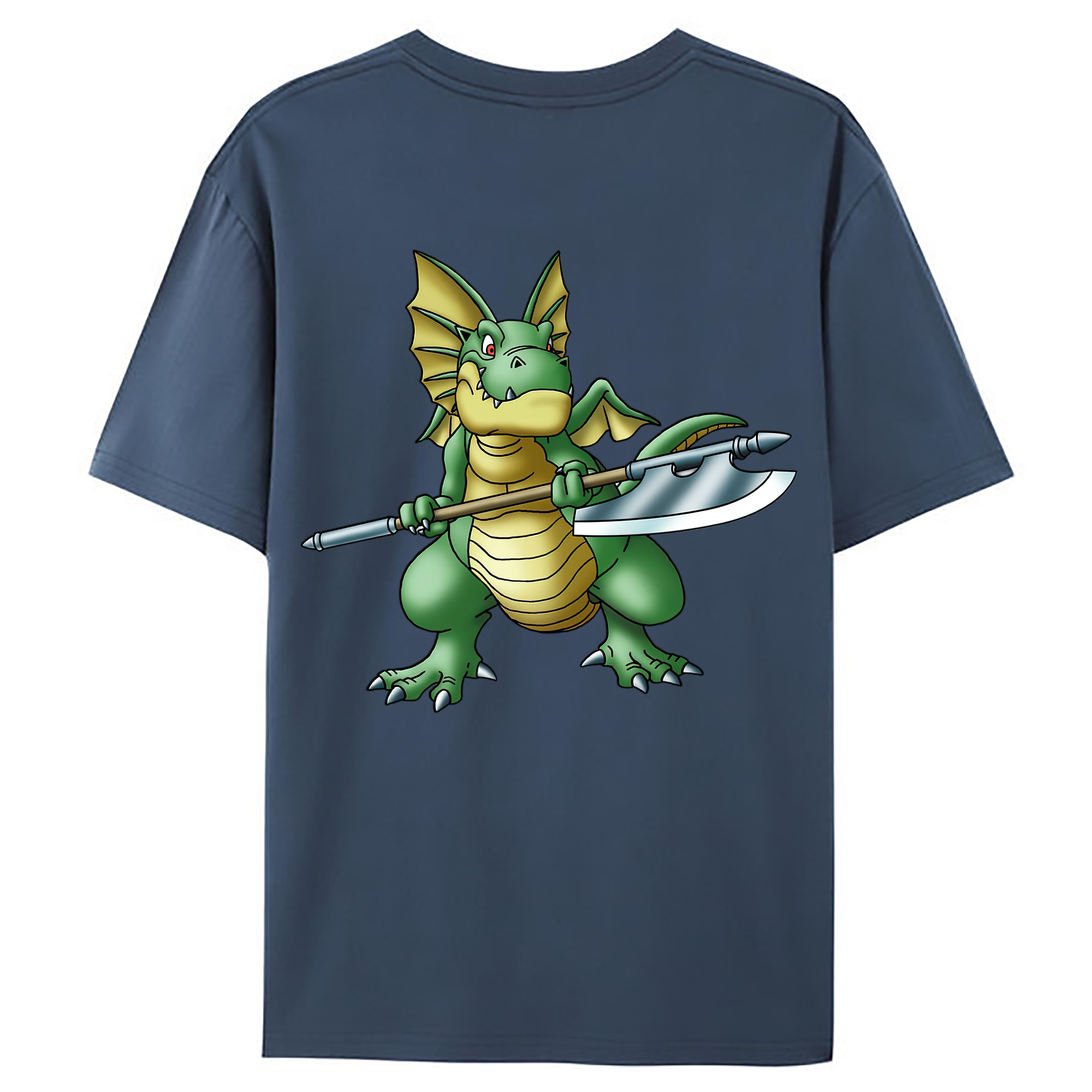 （画像用） ドラゴンクエスト Doragon Kuesuto Dragon Quest 綿100％ メンズ半袖Tシャツ（バックプリント） 通気性