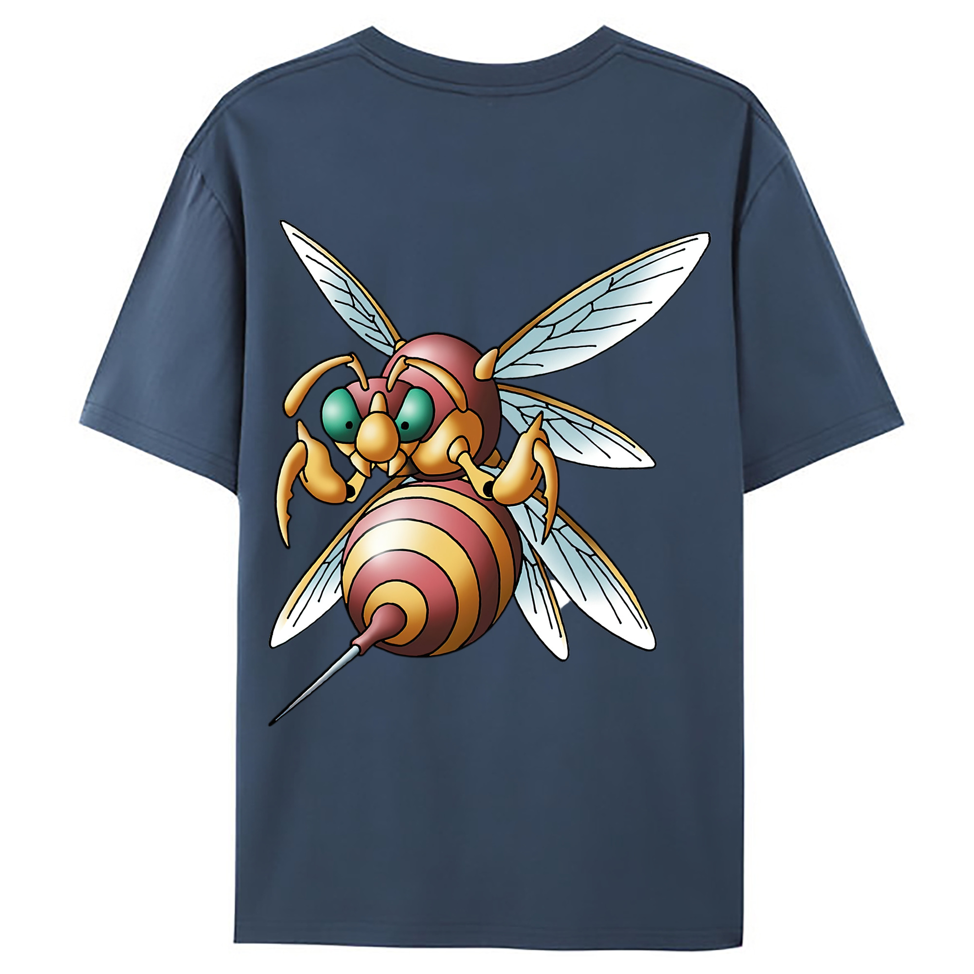 （画像用） ドラゴンクエスト Doragon Kuesuto Dragon Quest 綿100％ メンズ半袖Tシャツ（バックプリント） 通気性
