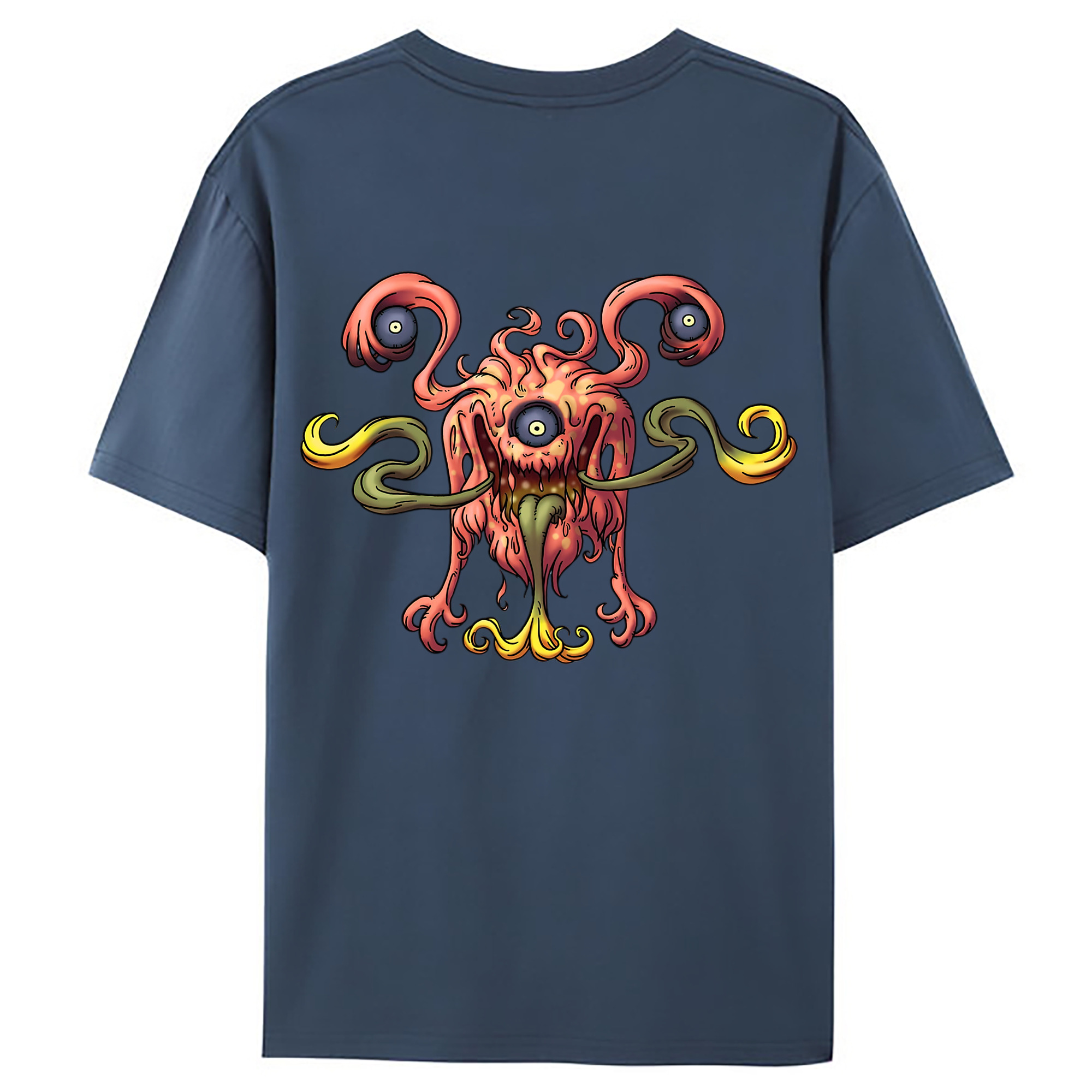（画像用） ドラゴンクエスト Doragon Kuesuto Dragon Quest 綿100％ メンズ半袖Tシャツ（バックプリント） 通気性