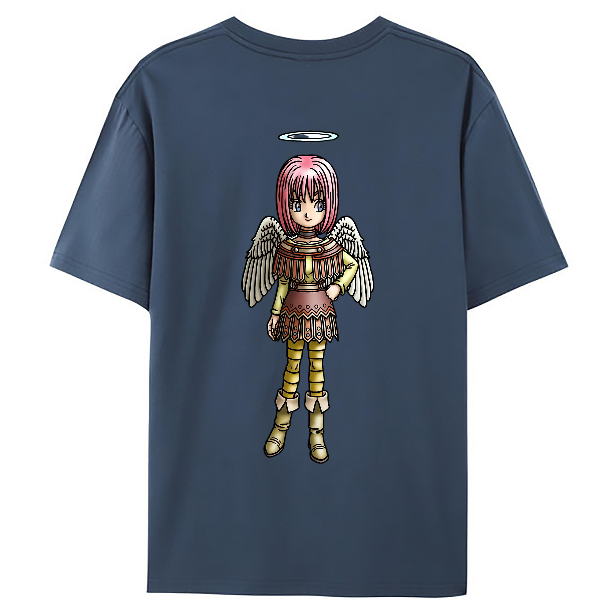 （画像用） ドラゴンクエスト Doragon Kuesuto Dragon Quest 綿100％ メンズ半袖Tシャツ（バックプリント） 通気性