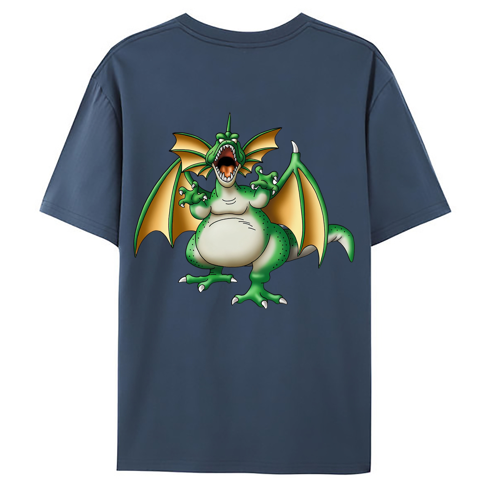 （画像用） ドラゴンクエスト Doragon Kuesuto Dragon Quest 綿100％ メンズ半袖Tシャツ（バックプリント） 通気性