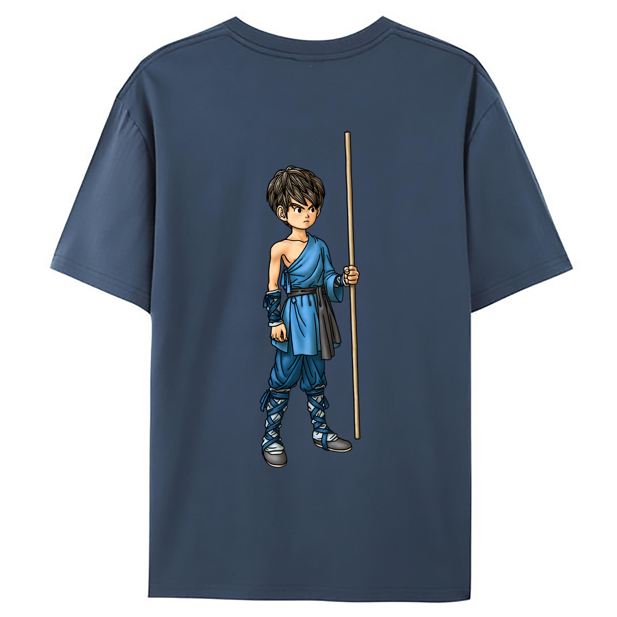 （画像用） ドラゴンクエスト Doragon Kuesuto Dragon Quest 綿100％ メンズ半袖Tシャツ（バックプリント） 通気性
