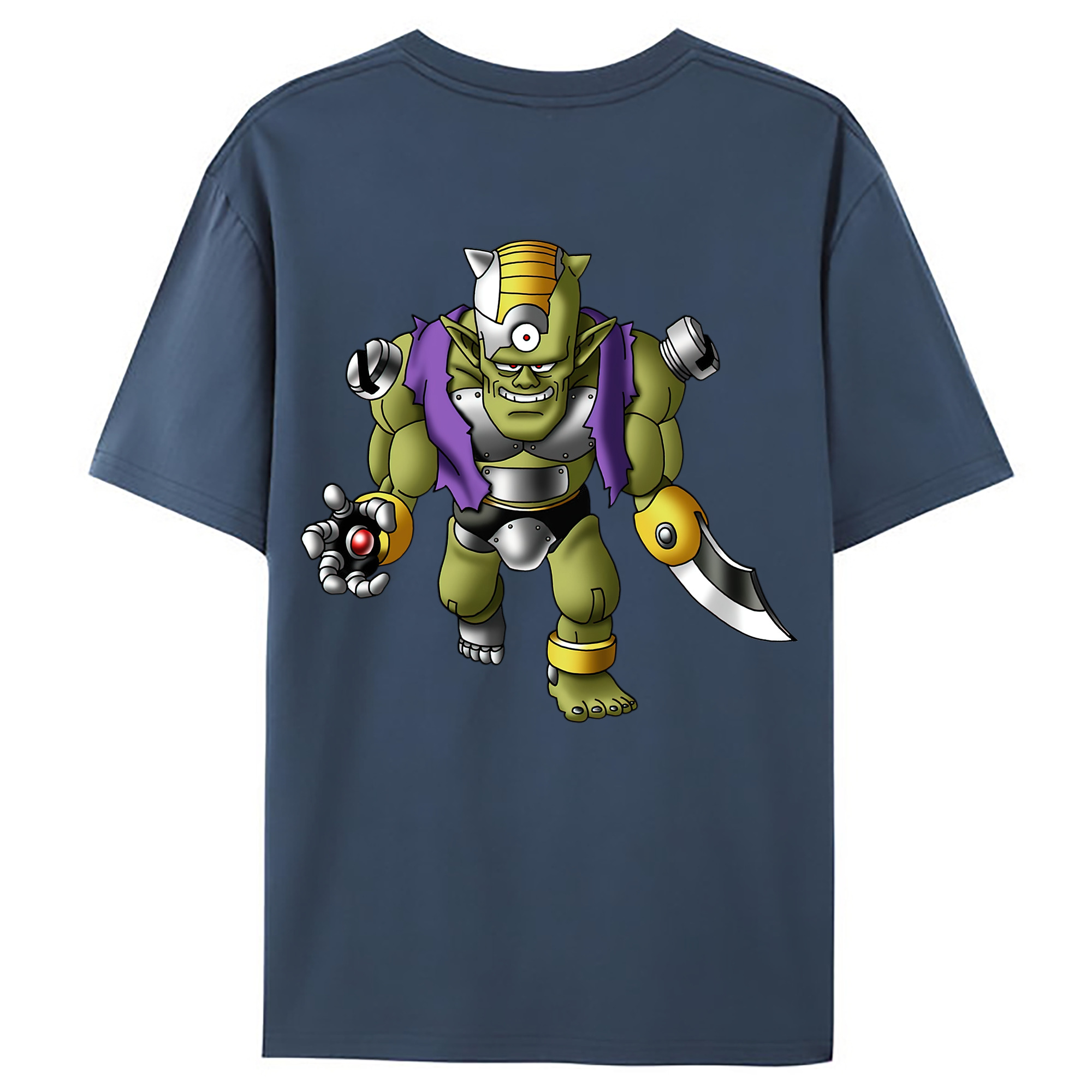 （画像用） ドラゴンクエスト Doragon Kuesuto Dragon Quest 綿100％ メンズ半袖Tシャツ（バックプリント） 通気性