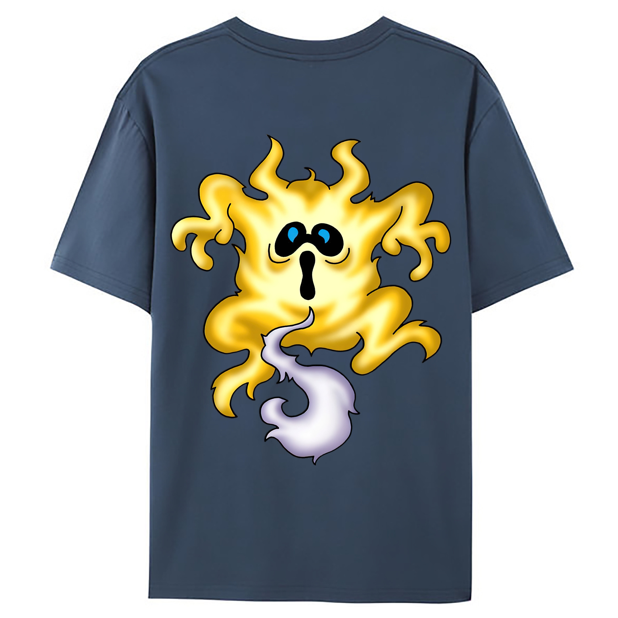 （画像用） ドラゴンクエスト Doragon Kuesuto Dragon Quest 綿100％ メンズ半袖Tシャツ（バックプリント） 通気性