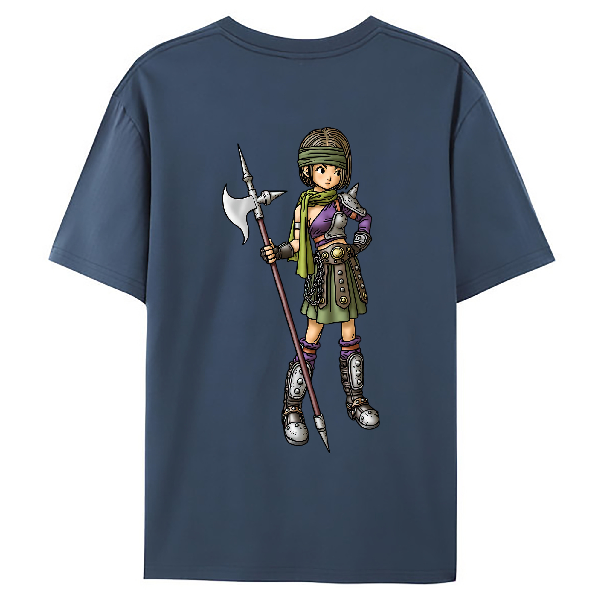 （画像用） ドラゴンクエスト Doragon Kuesuto Dragon Quest 綿100％ メンズ半袖Tシャツ（バックプリント） 通気性