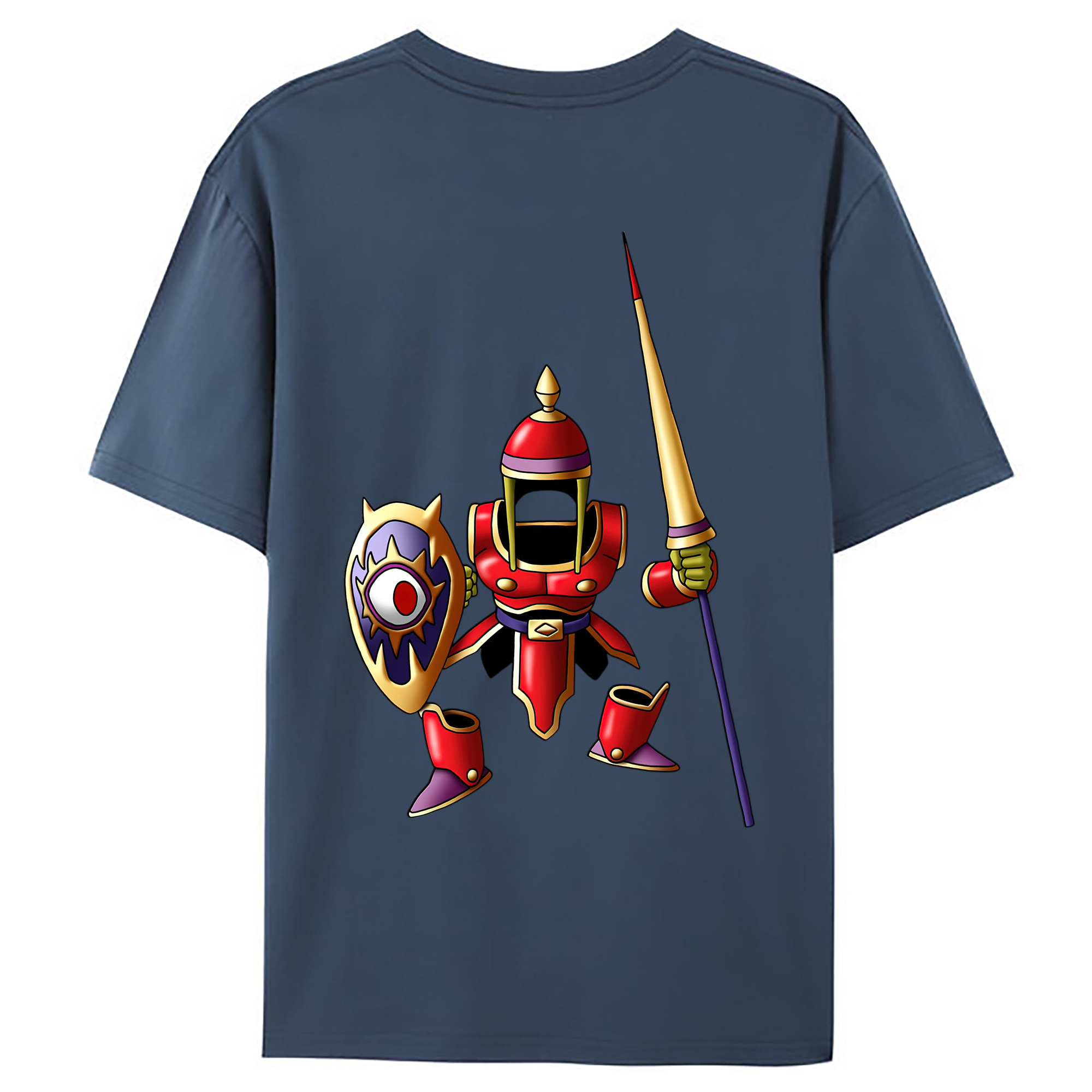 （画像用） ドラゴンクエスト Doragon Kuesuto Dragon Quest 綿100％ メンズ半袖Tシャツ（バックプリント） 通気性