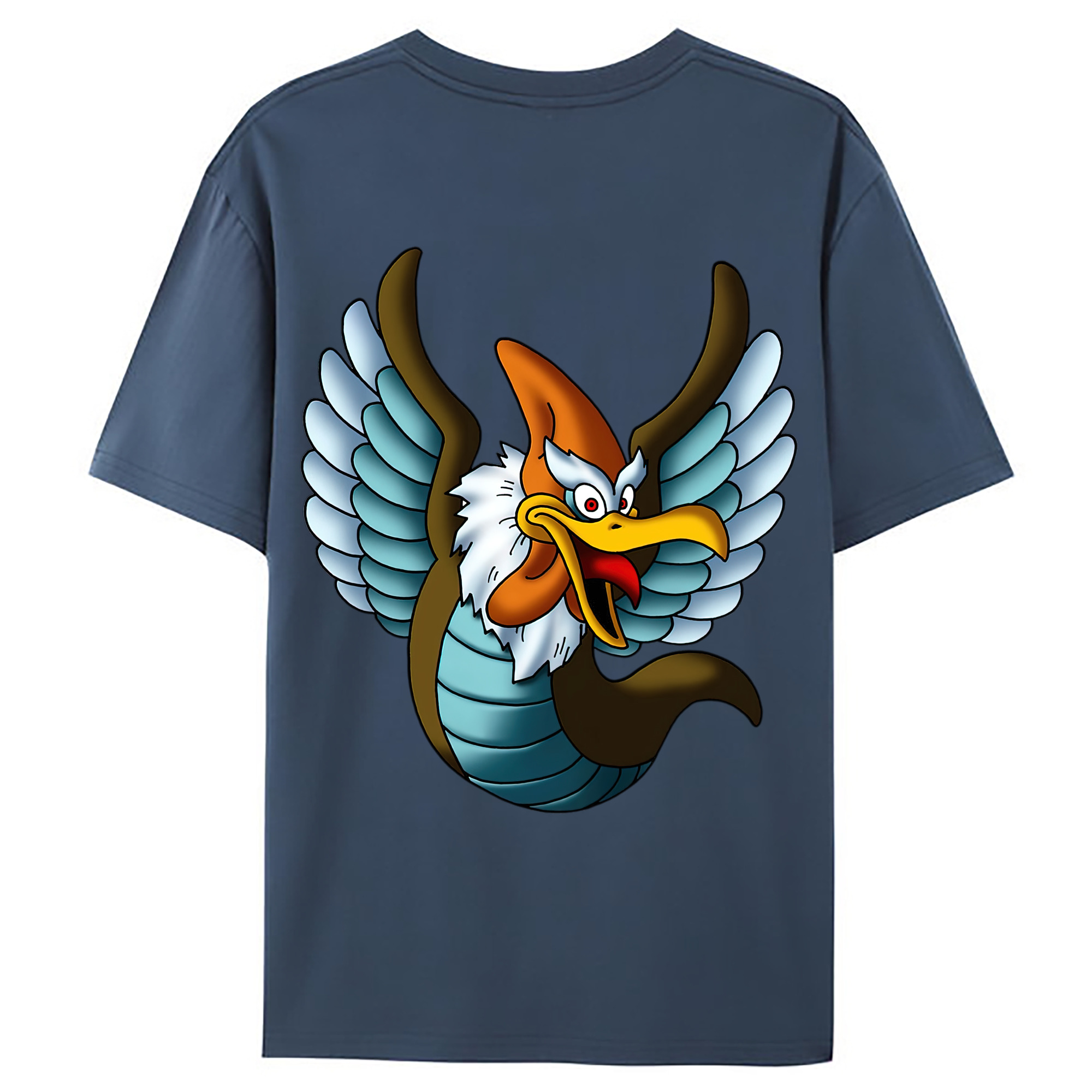 （画像用） ドラゴンクエスト Doragon Kuesuto Dragon Quest 綿100％ メンズ半袖Tシャツ（バックプリント） 通気性