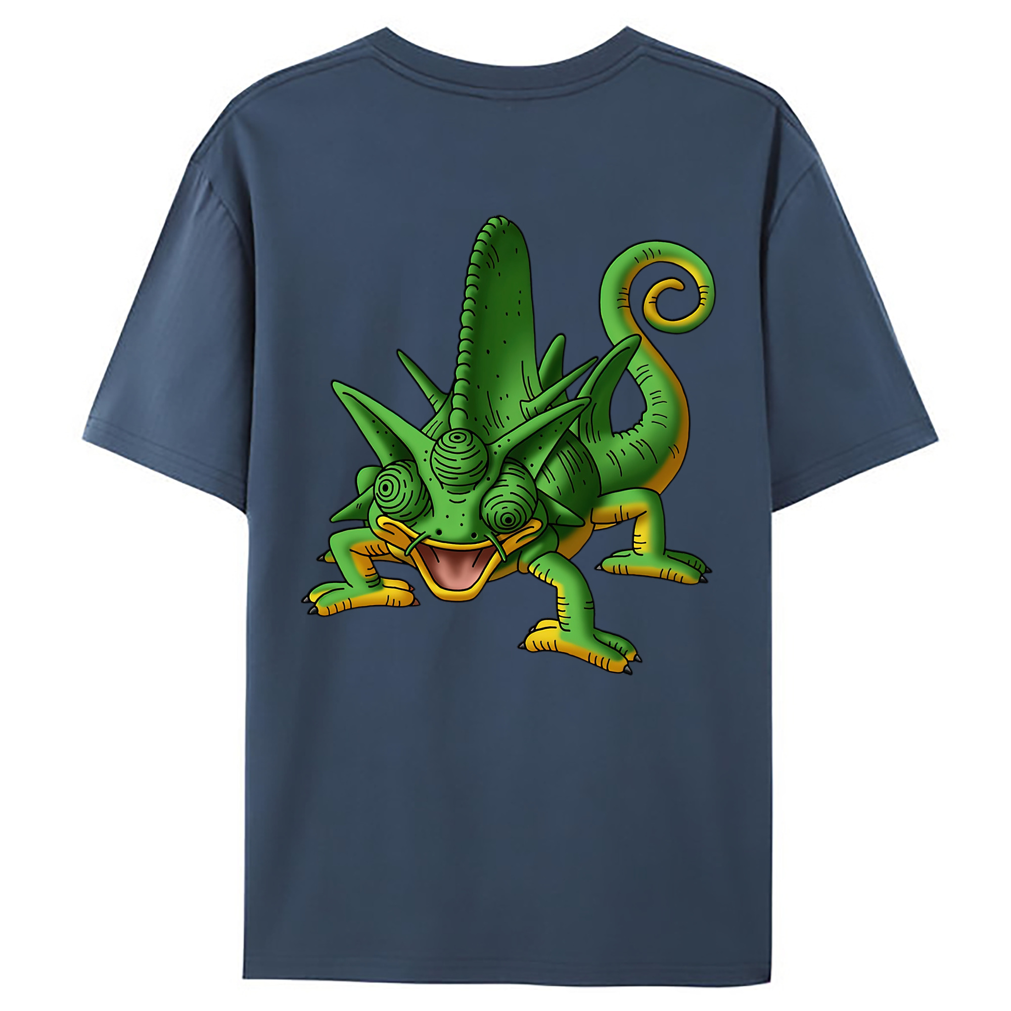 （画像用） ドラゴンクエスト Doragon Kuesuto Dragon Quest 綿100％ メンズ半袖Tシャツ（バックプリント） 通気性