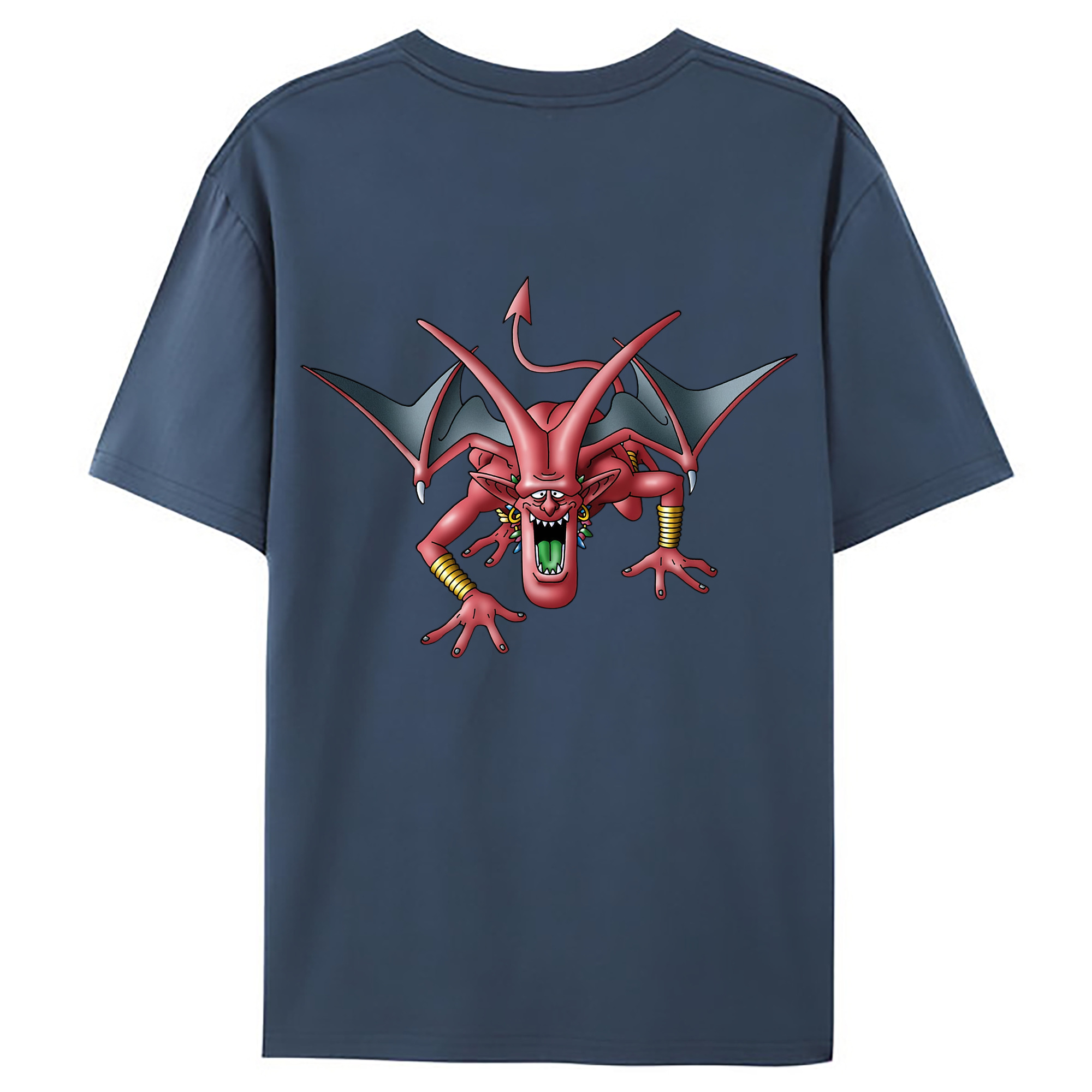 （画像用） ドラゴンクエスト Doragon Kuesuto Dragon Quest 綿100％ メンズ半袖Tシャツ（バックプリント） 通気性