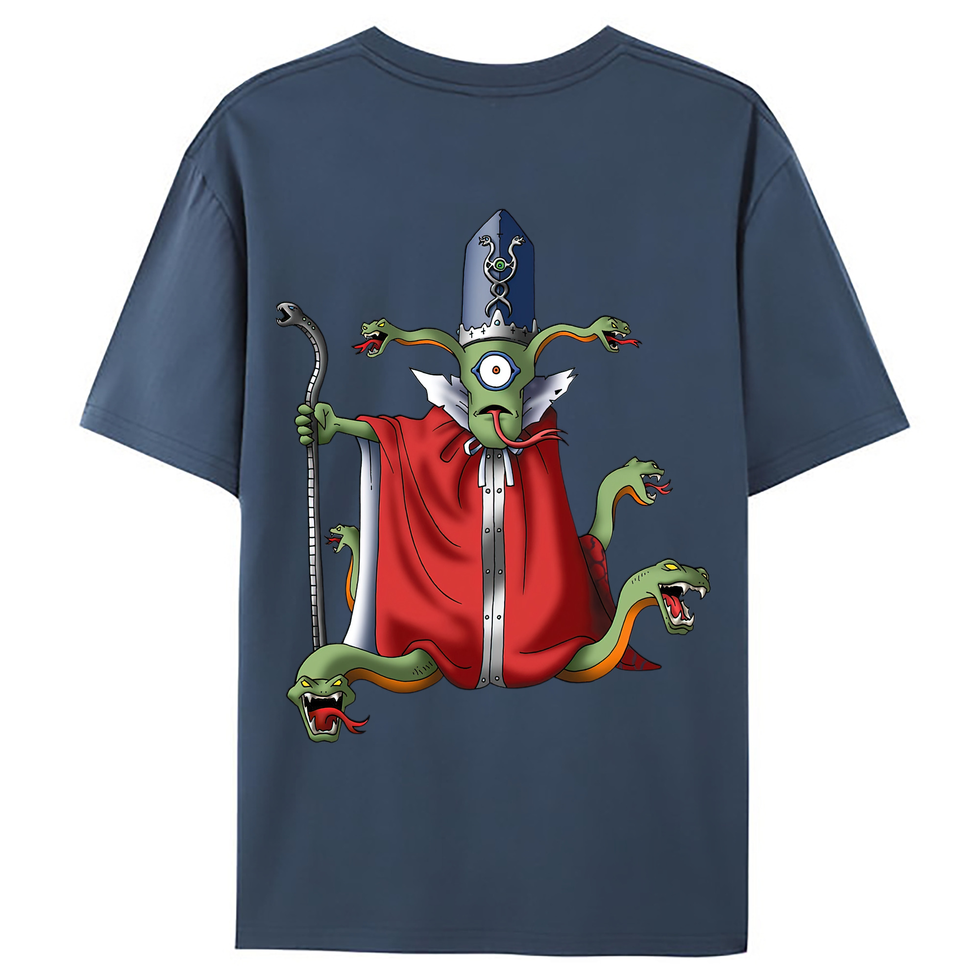 （画像用） ドラゴンクエスト Doragon Kuesuto Dragon Quest 綿100％ メンズ半袖Tシャツ（バックプリント） 通気性
