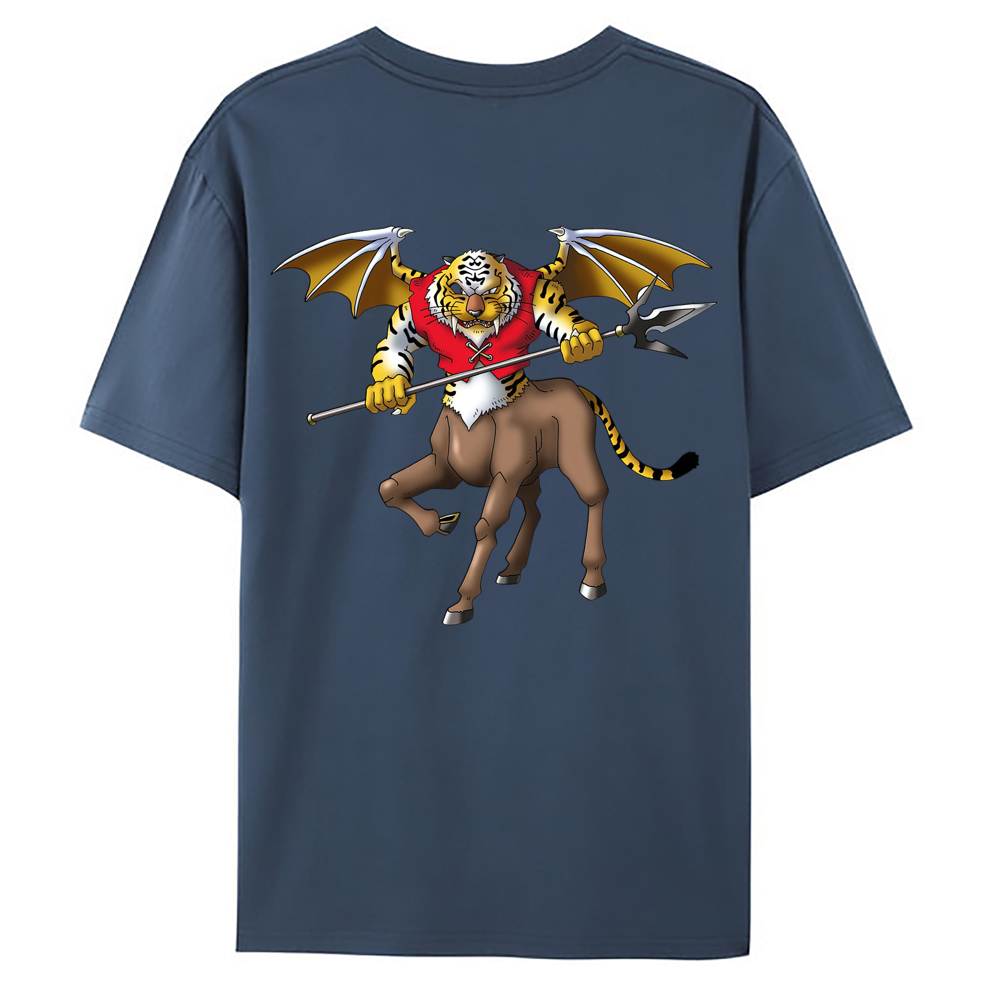 （画像用） ドラゴンクエスト Doragon Kuesuto Dragon Quest 綿100％ メンズ半袖Tシャツ（バックプリント） 通気性