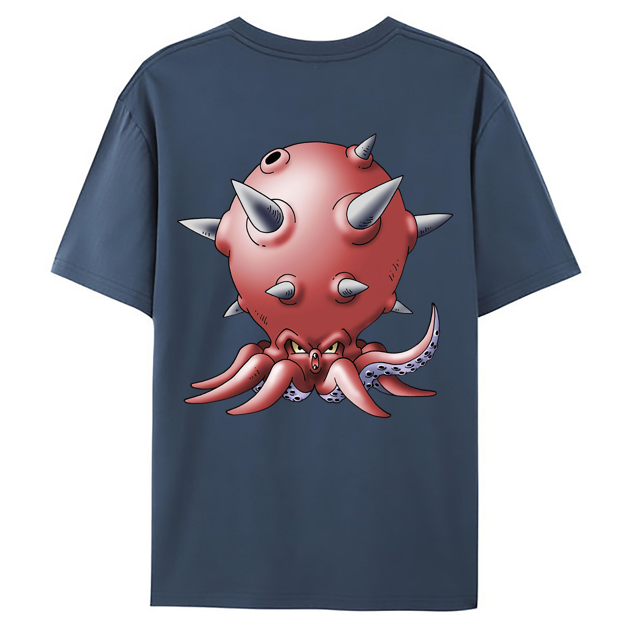 （画像用） ドラゴンクエスト Doragon Kuesuto Dragon Quest 綿100％ メンズ半袖Tシャツ（バックプリント） 通気性