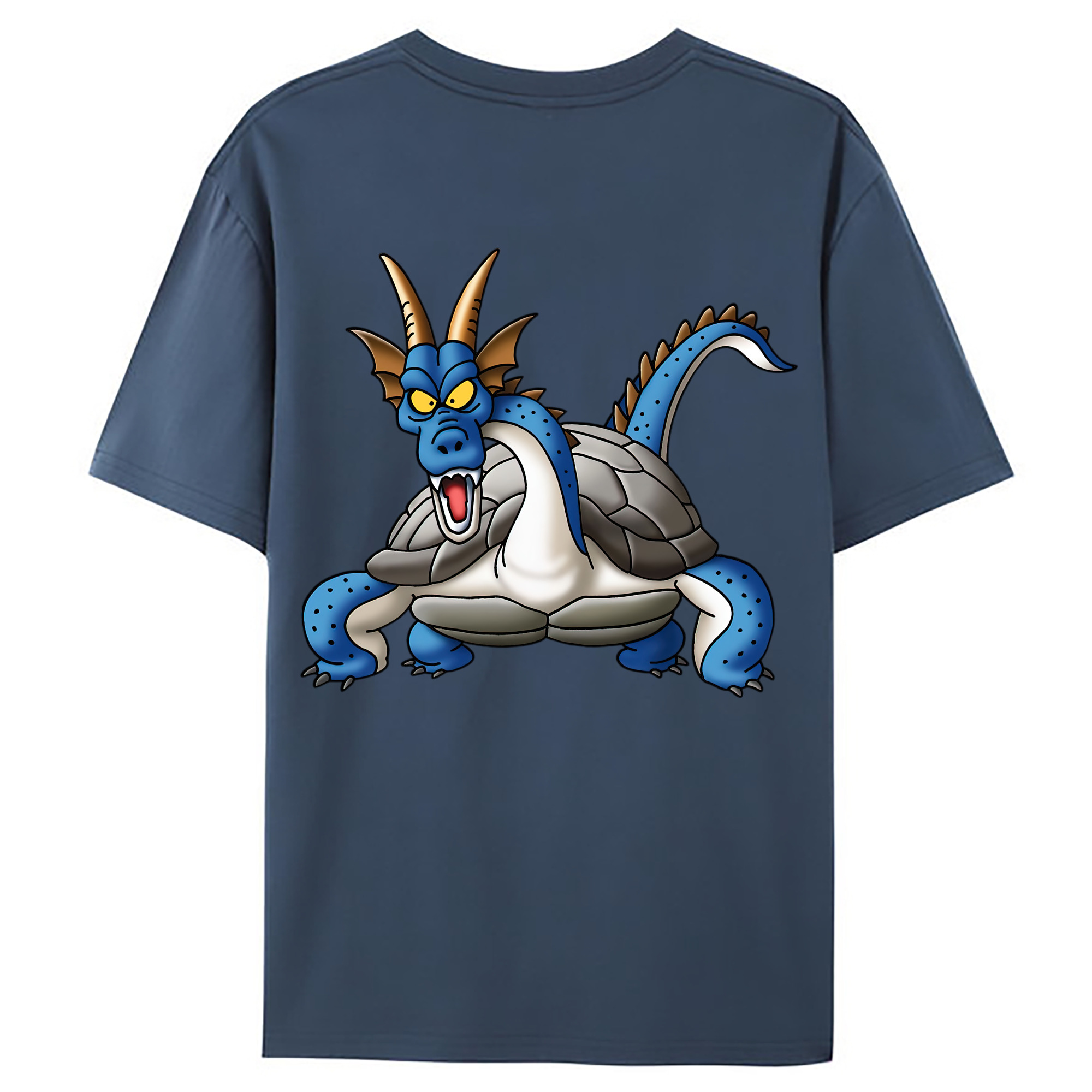 （画像用） ドラゴンクエスト Doragon Kuesuto Dragon Quest 綿100％ メンズ半袖Tシャツ（バックプリント） 通気性