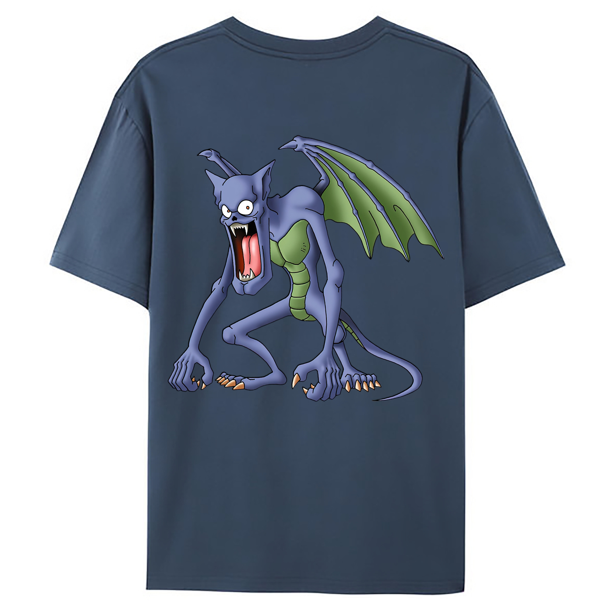 （画像用） ドラゴンクエスト Doragon Kuesuto Dragon Quest 綿100％ メンズ半袖Tシャツ（バックプリント） 通気性