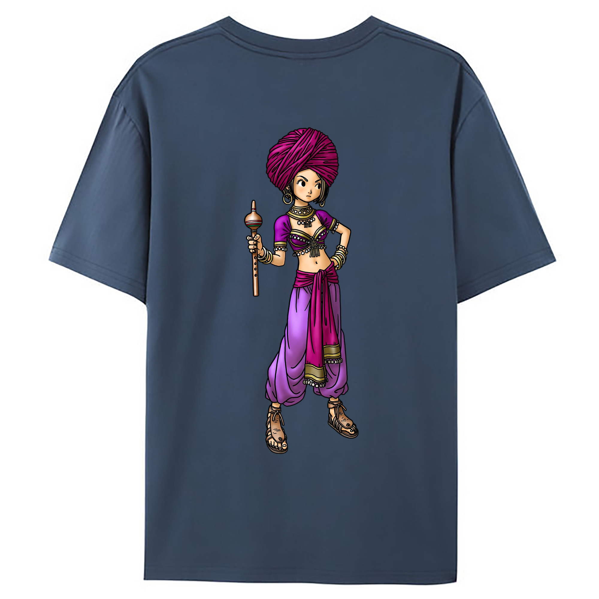 （画像用） ドラゴンクエスト Doragon Kuesuto Dragon Quest 綿100％ メンズ半袖Tシャツ（バックプリント） 通気性