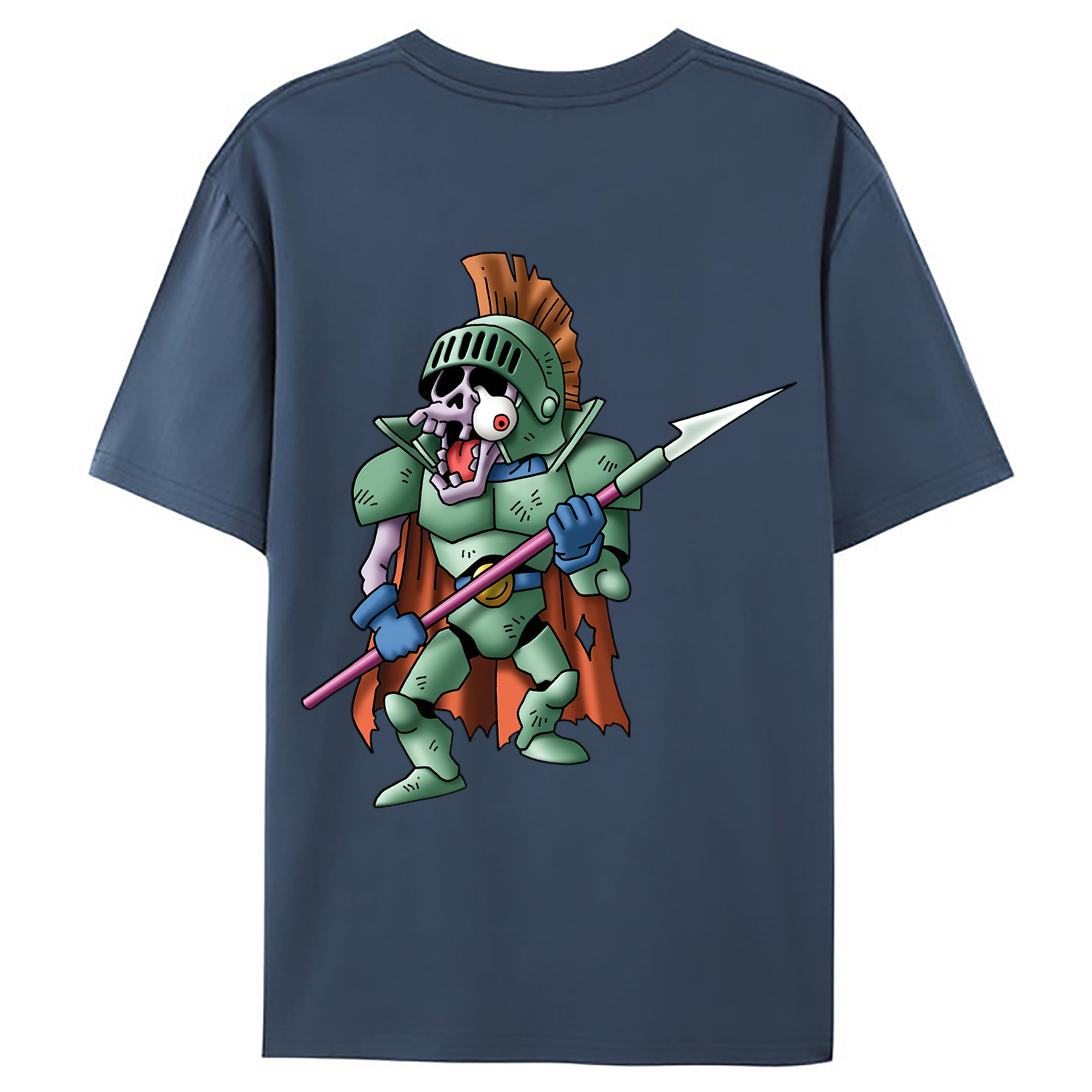 （画像用） ドラゴンクエスト Doragon Kuesuto Dragon Quest 綿100％ メンズ半袖Tシャツ（バックプリント） 通気性