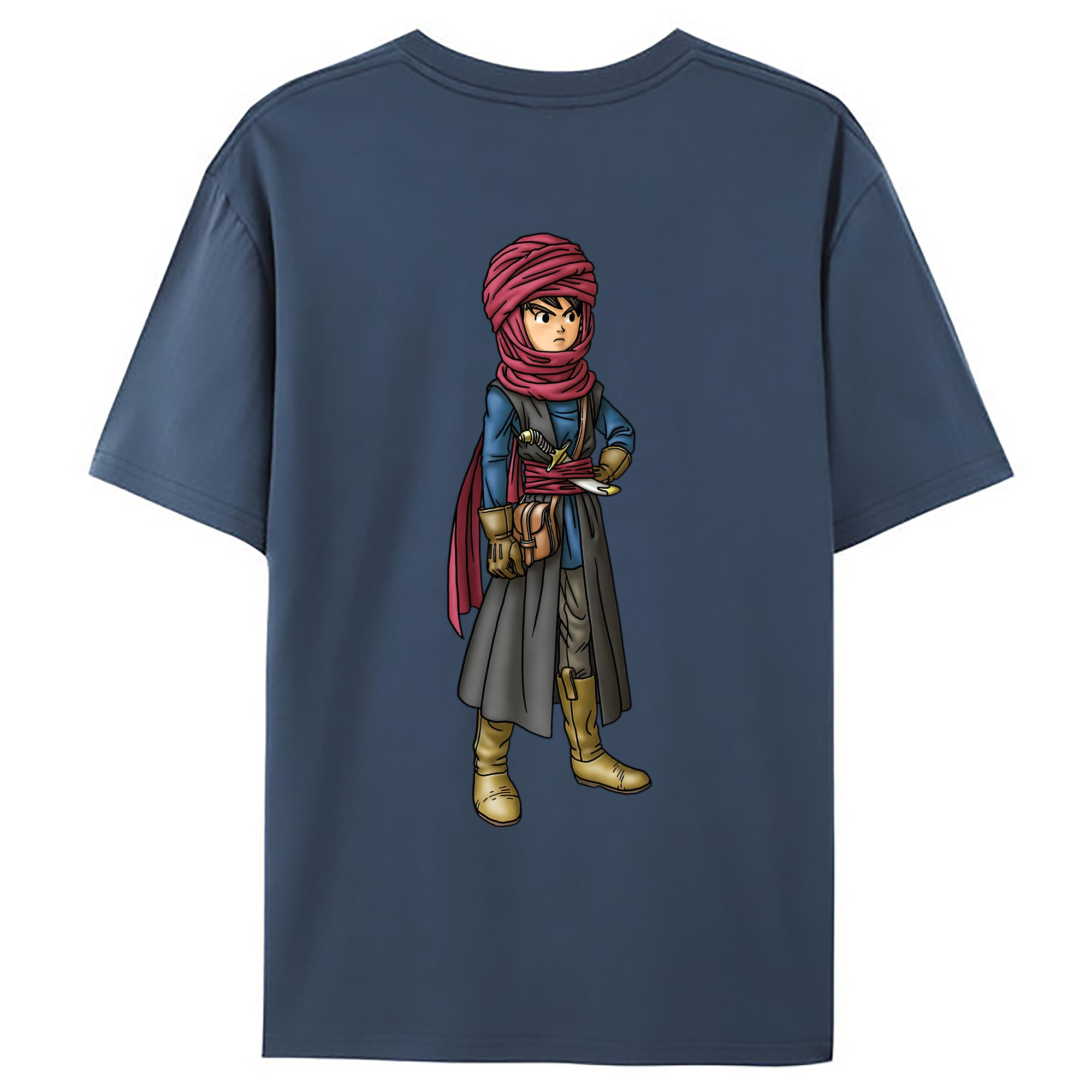 （画像用） ドラゴンクエスト Doragon Kuesuto Dragon Quest 綿100％ メンズ半袖Tシャツ（バックプリント） 通気性