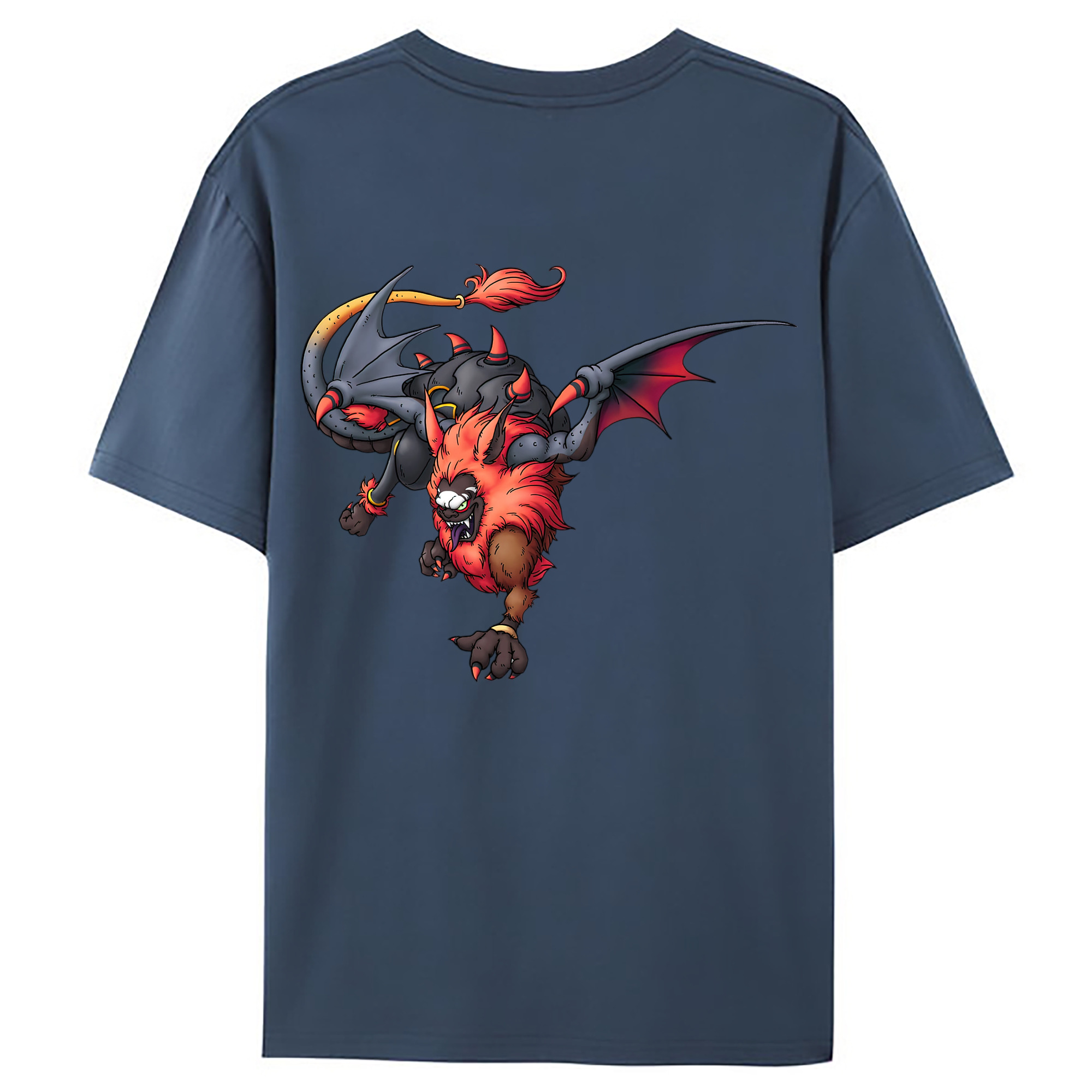 （画像用） ドラゴンクエスト Doragon Kuesuto Dragon Quest 綿100％ メンズ半袖Tシャツ（バックプリント） 通気性